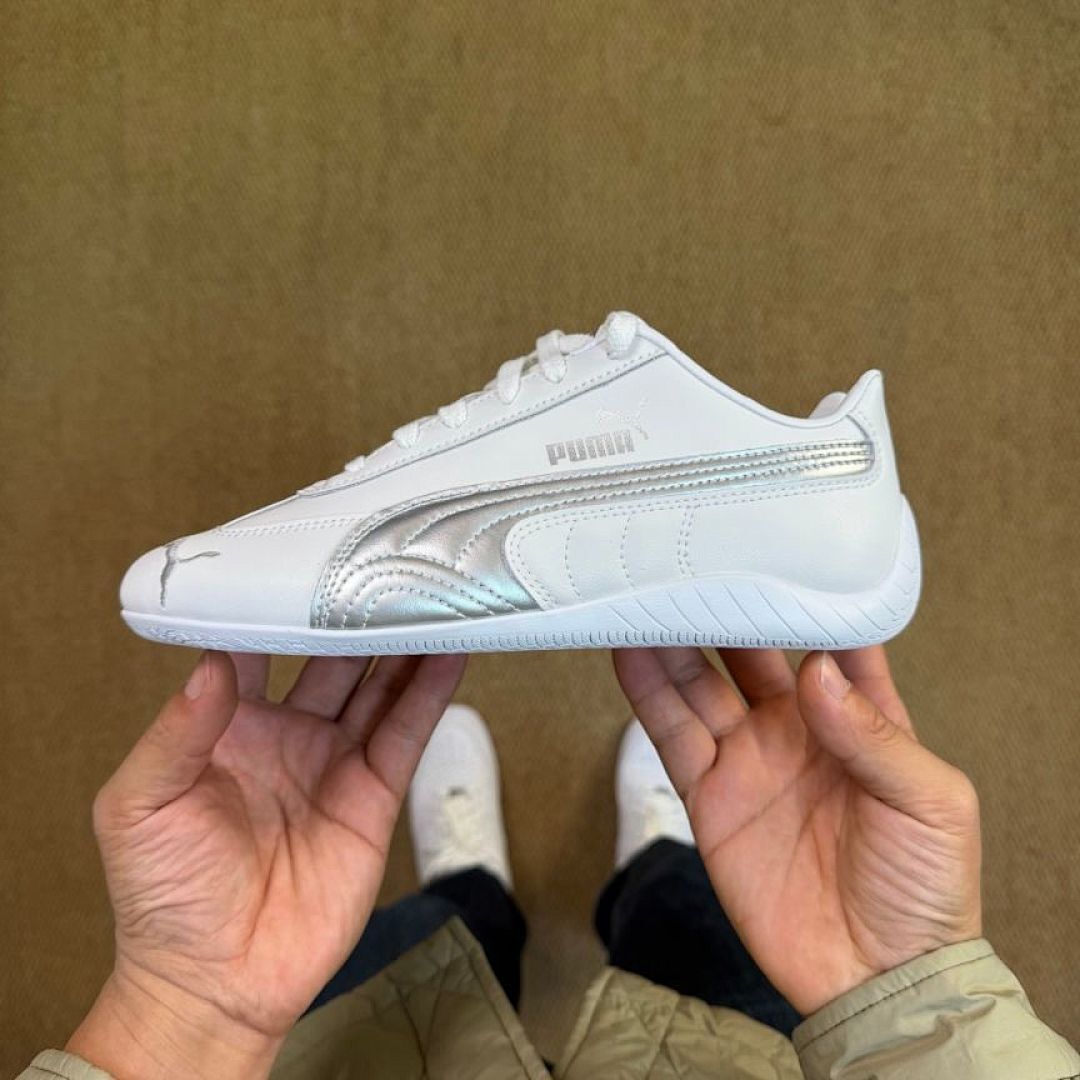 PUMA Speedcat LS Motorsport Shoes - White Silver - Style Code: 380183_02 - Men's Women's Casual Sneakers Trainers