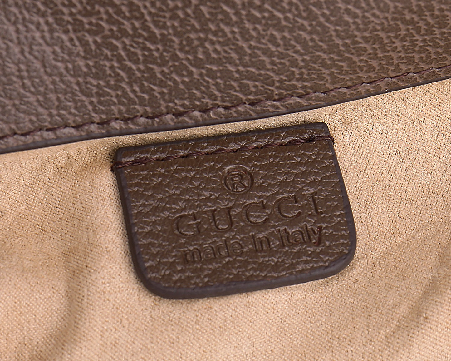 Gucci GG Marmont Small Shoulder Bag in Beige and Ebony GG Supreme Canvas