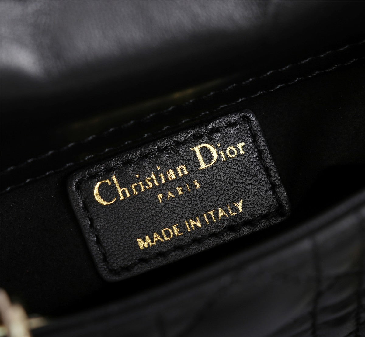 Lady Dior Micro Bag - Black Cannage Lambskin with Gold-Finish Metal