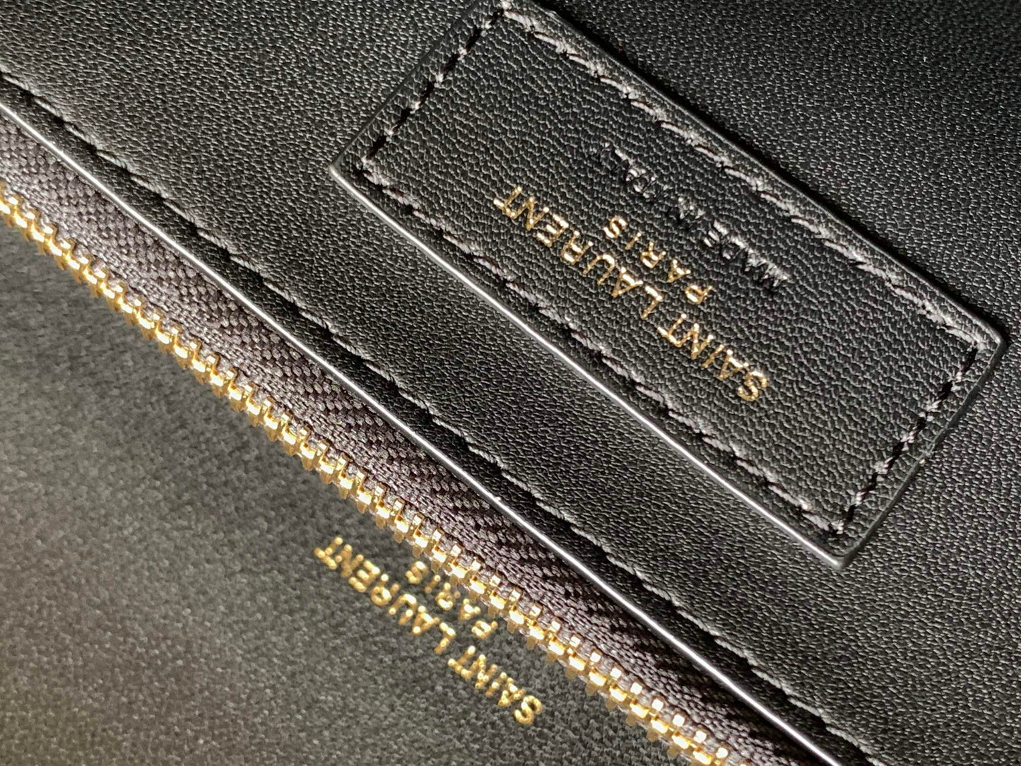 Saint Laurent Gaby Mini Bag in Black Quilted Leather with Gold-Tone YSL Logo