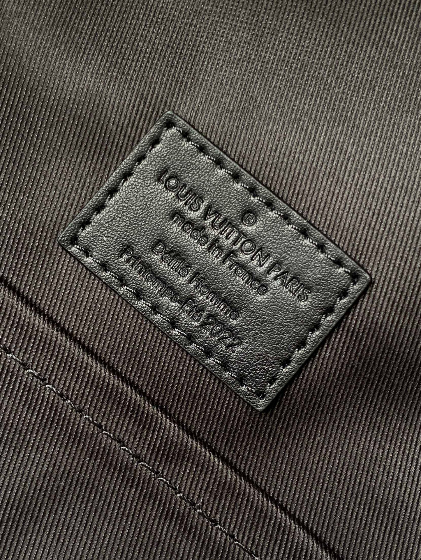Men's Embossed Monogram Shadow Leather Discovery Backpack - Black