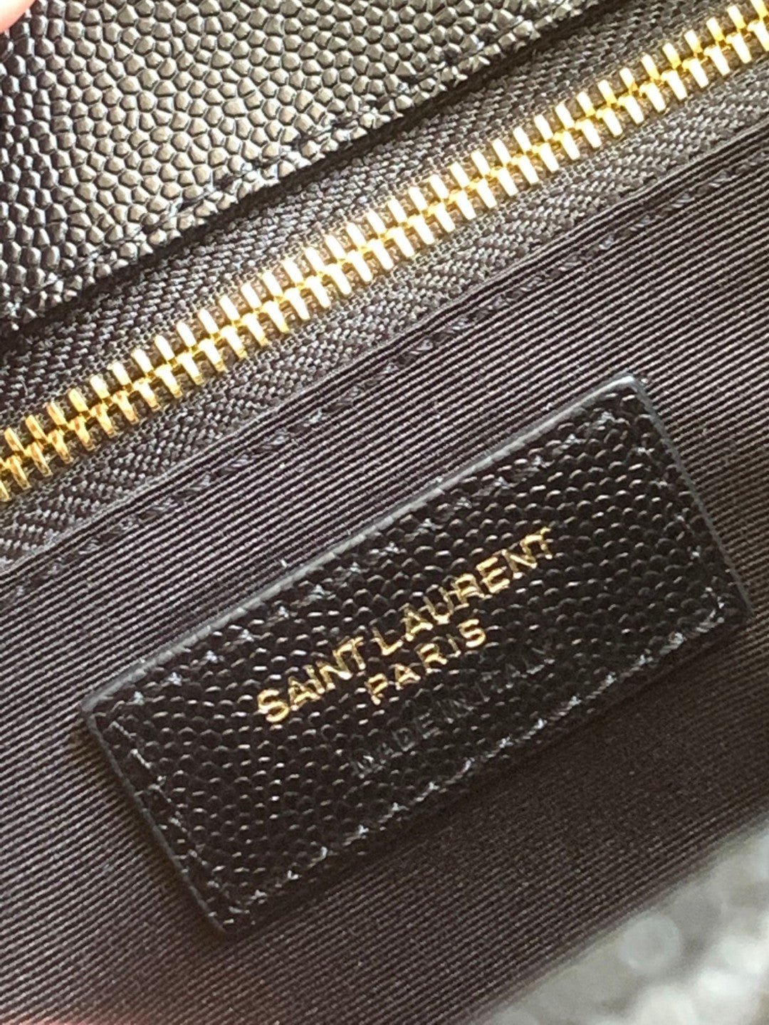 Saint Laurent Medium Envelope Bag in Black Quilted Leather with Gold Hardware