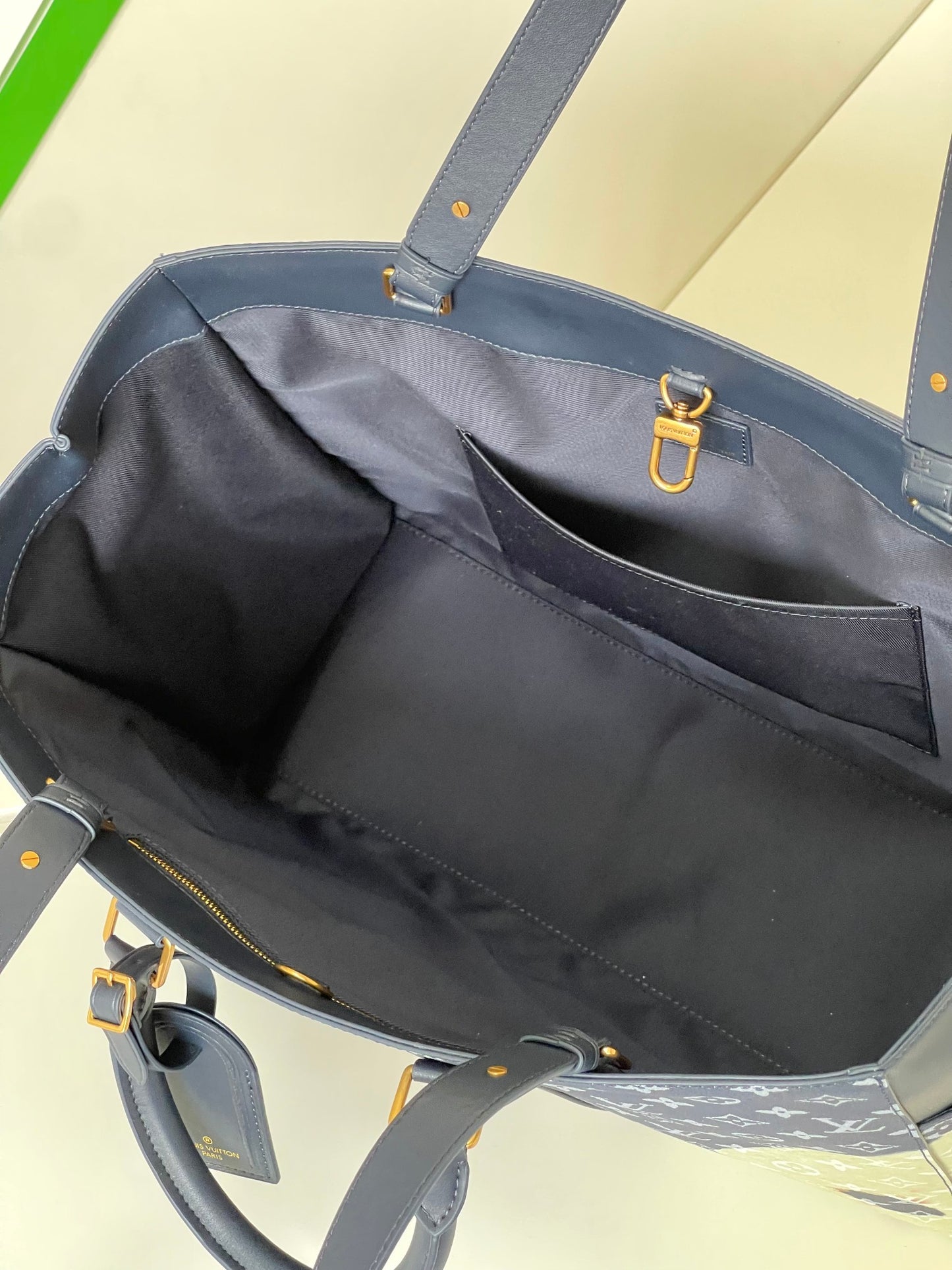 Louis Vuitton Monogram Bleached Onthego MM Tote Bag - Navy Blue
