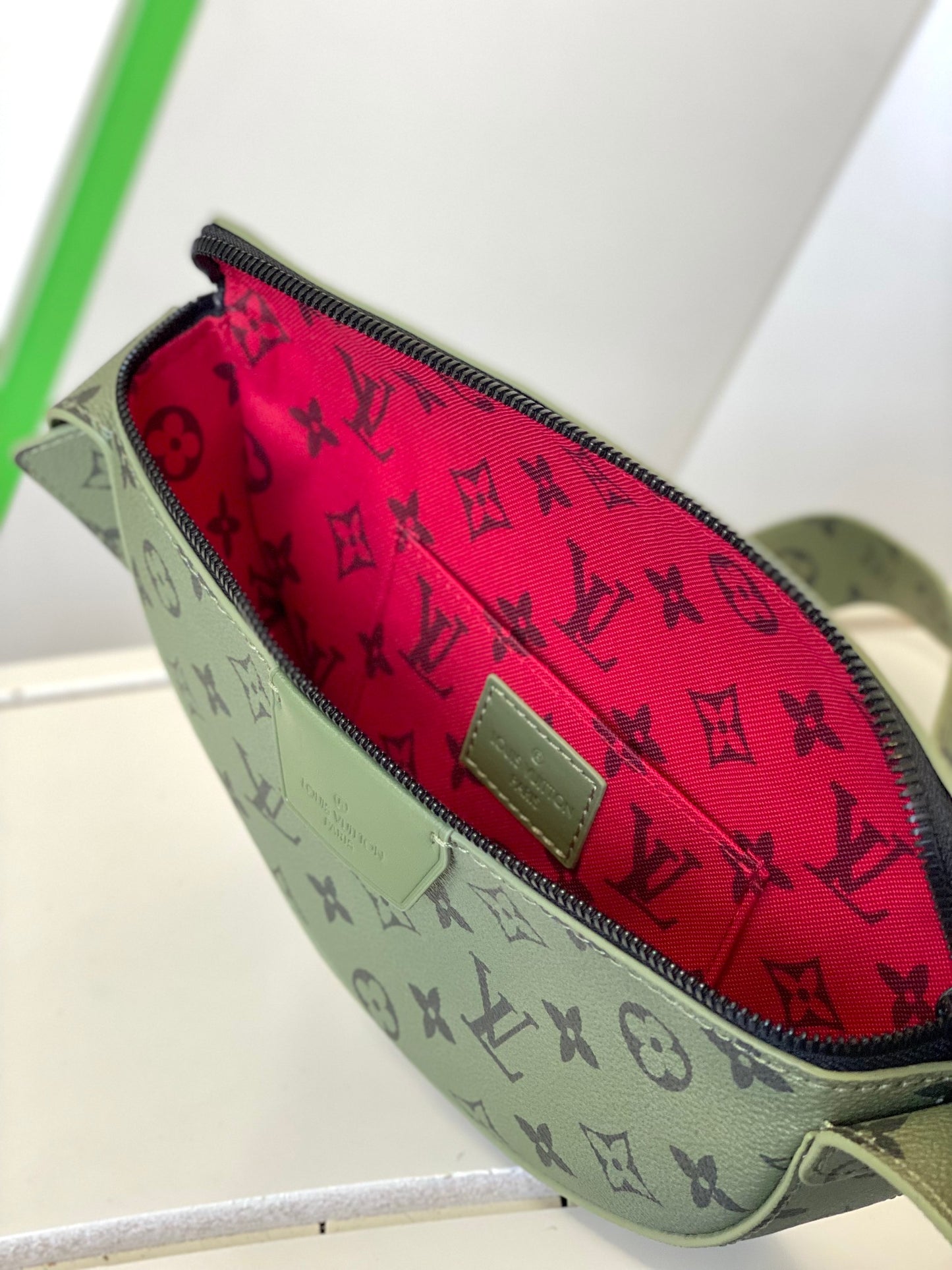 Louis Vuitton Monogram Khaki Green Mini Bumbag