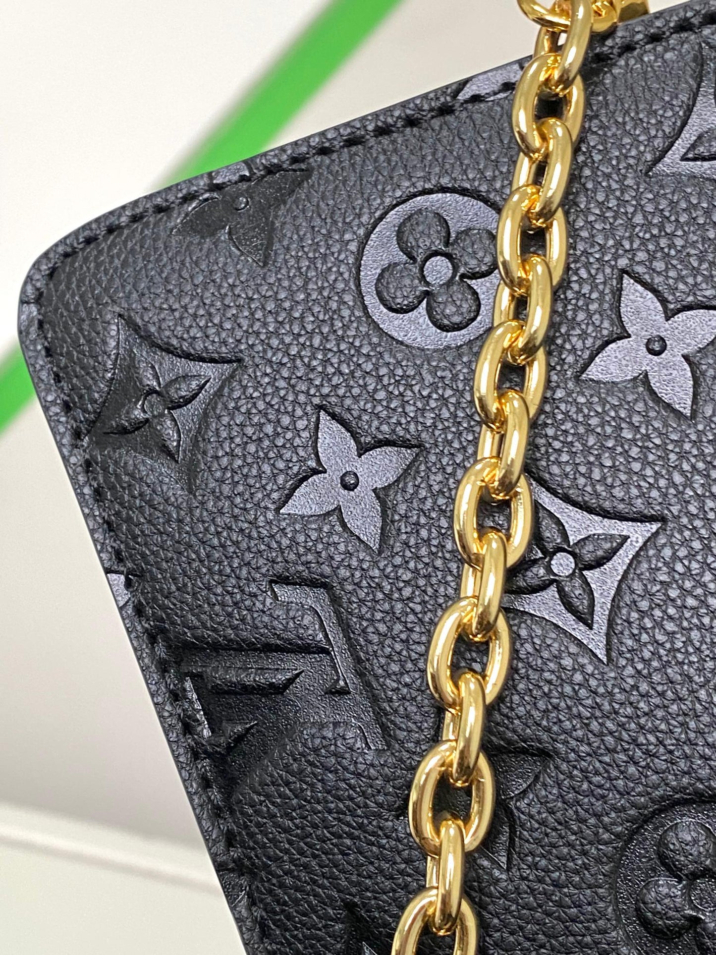 Louis Vuitton Monogram Empreinte Leather Vavin PM Chain Bag - Black