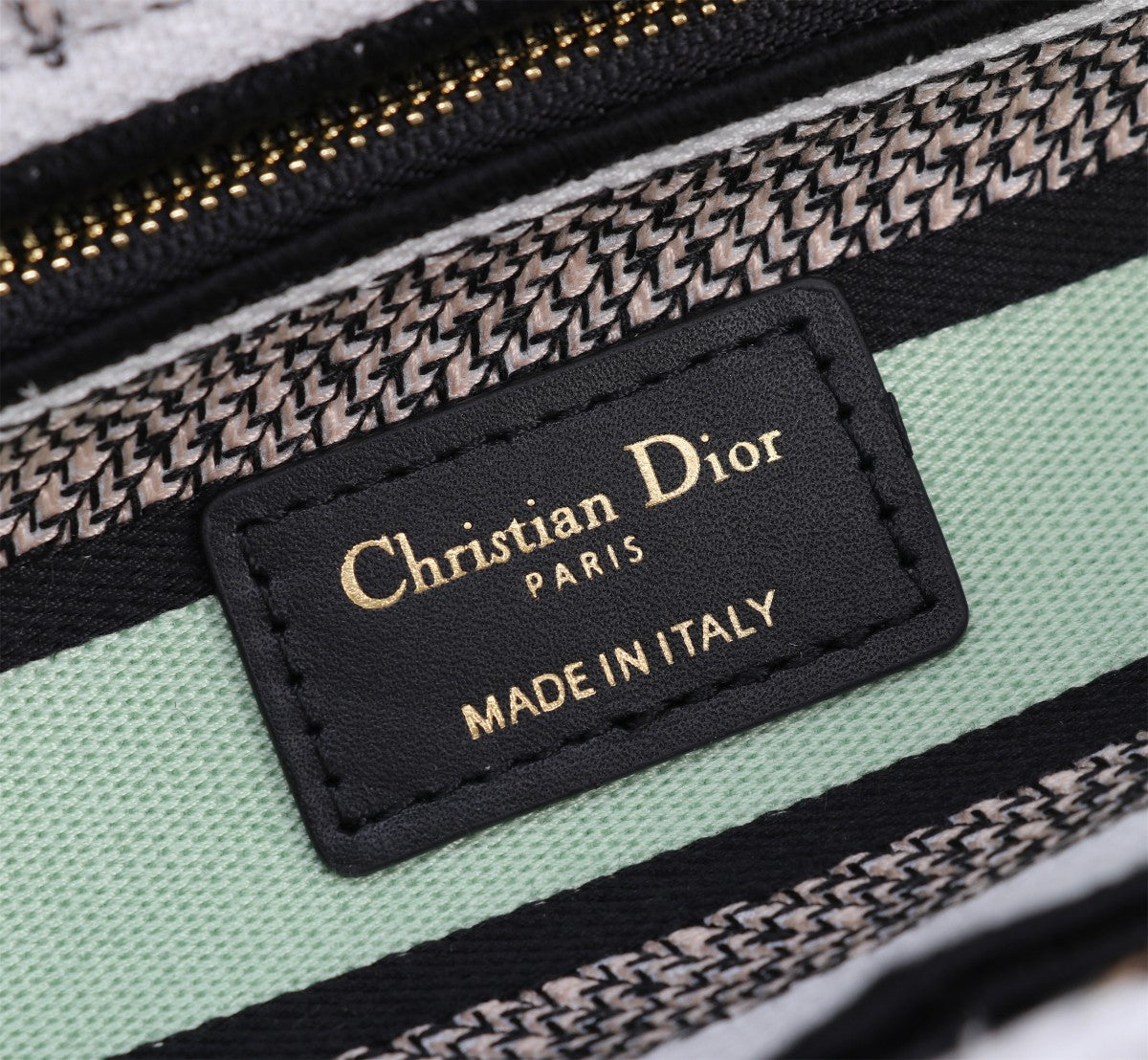 Christian Dior Lady D-Lite Bag with Butterfly Embroidery - White and Multicolor Handbag