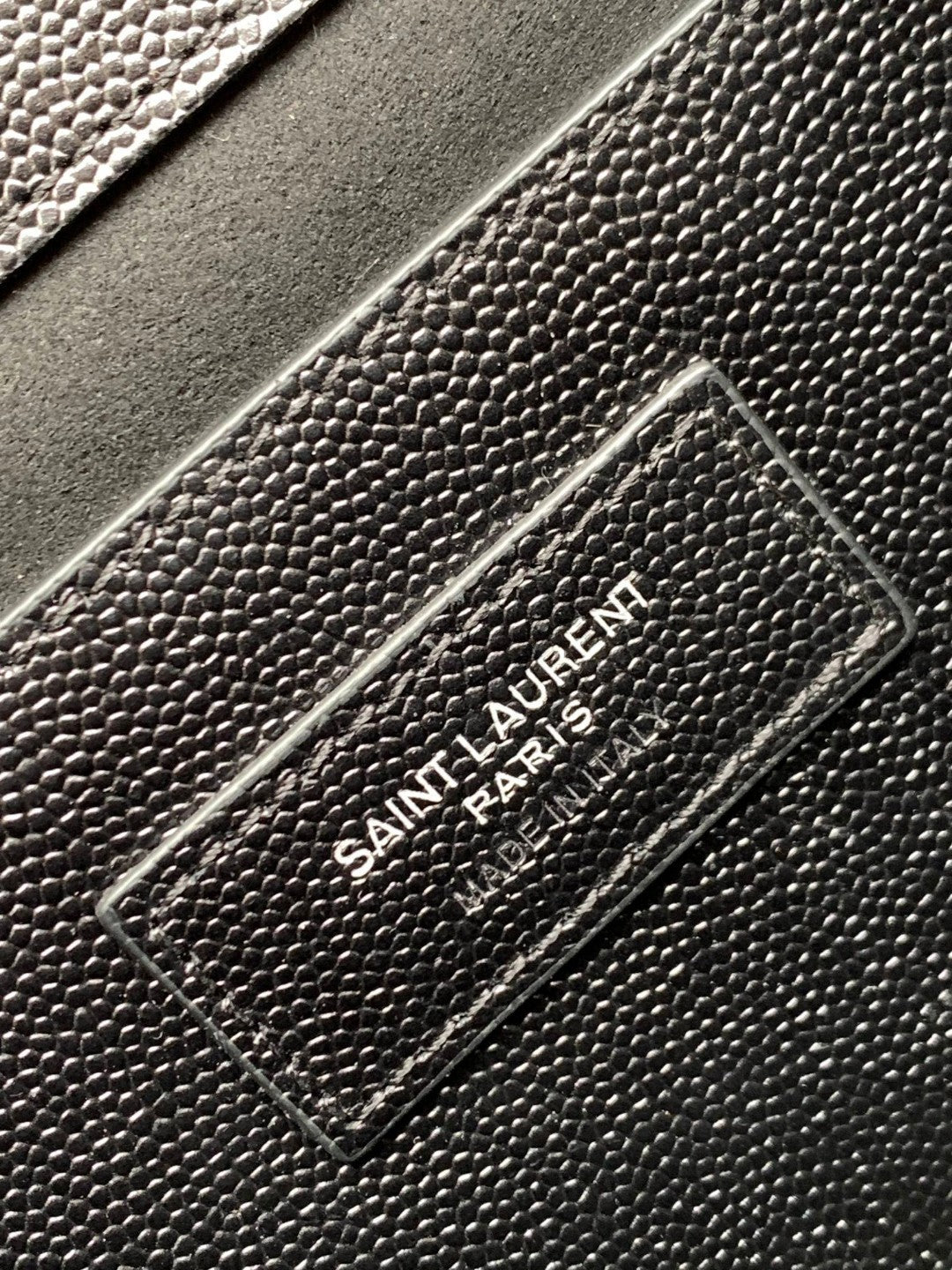 Saint Laurent (YSL) Black Leather Monogram Wallet with Silver Hardware