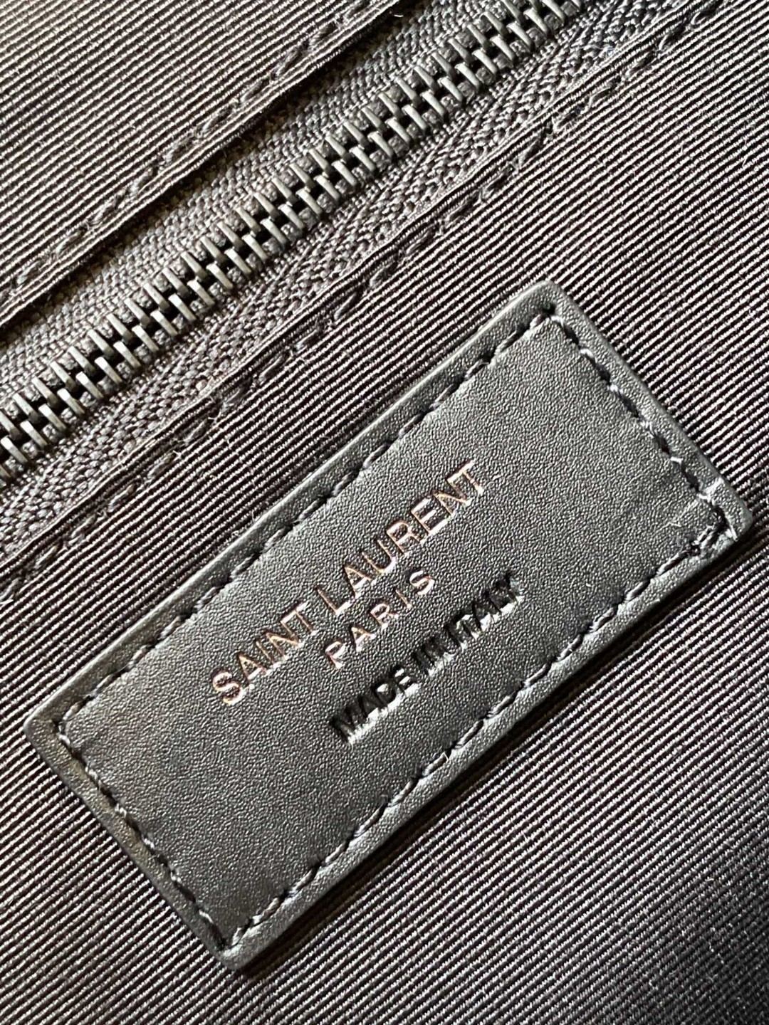 Saint Laurent Niki Medium Shoulder Bag in Crocodile-Embossed Leather - Black