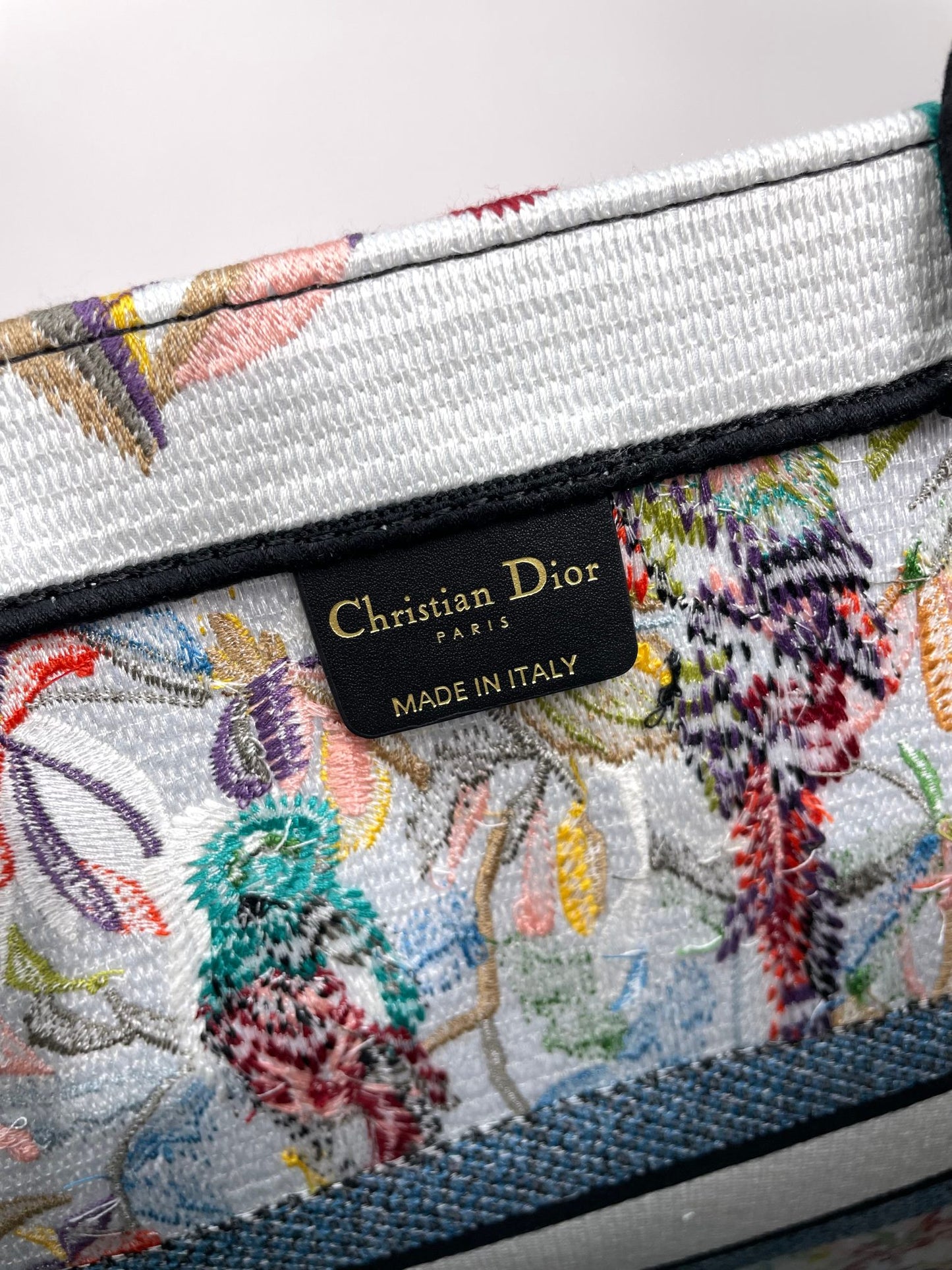 Christian Dior Medium Book Tote with Butterfly Embroidery - Multicolor