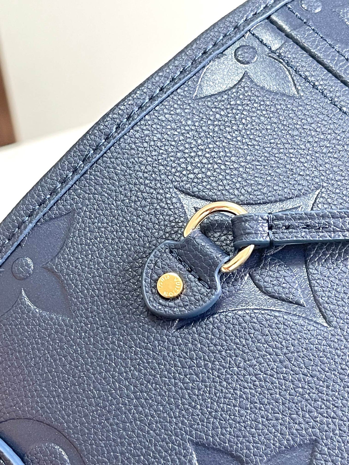 Louis Vuitton Neverfull MM Monogram Empreinte Leather Tote Bag - Marine Navy
