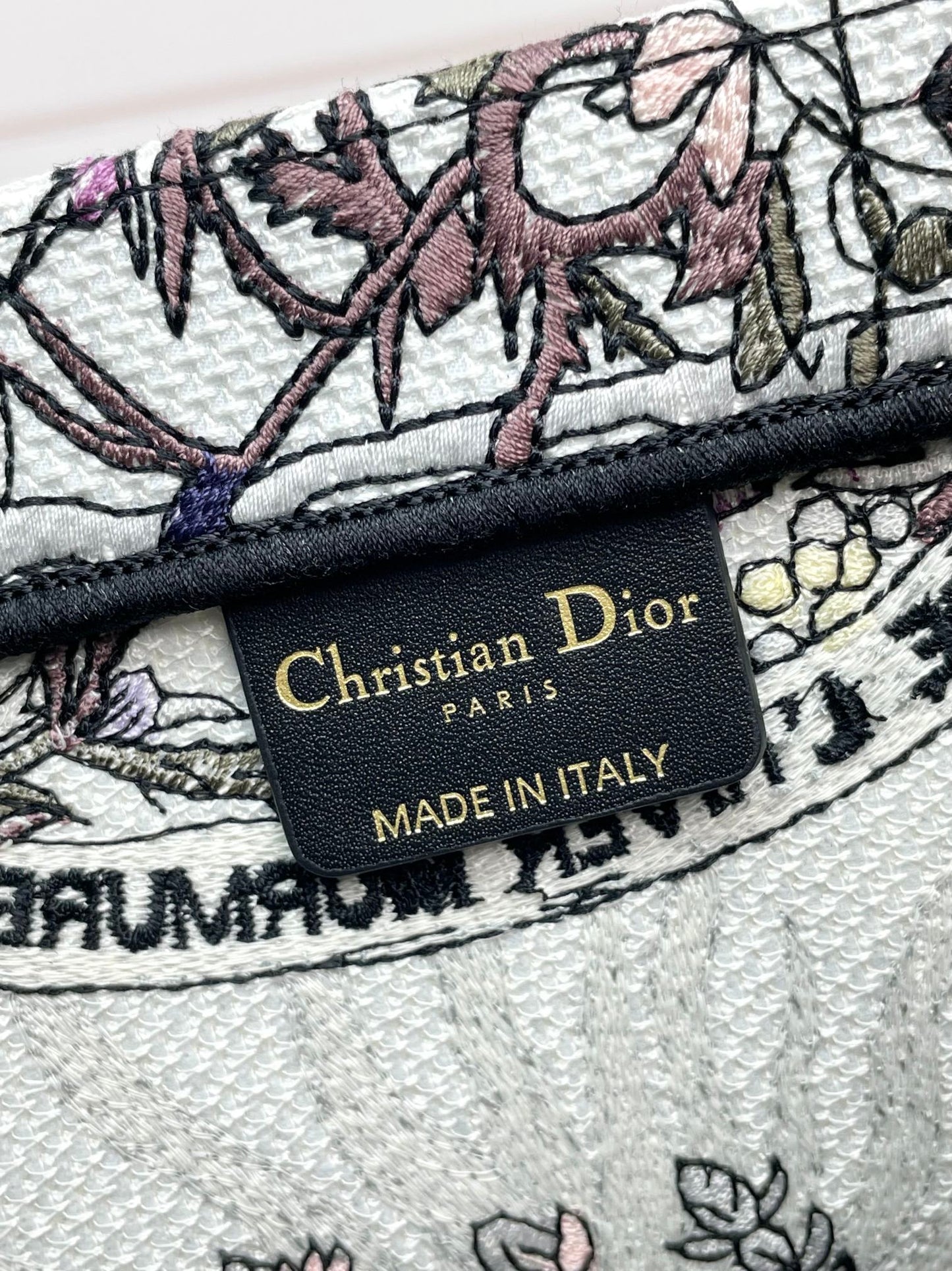 Christian Dior Book Tote - Embroidered Toile de Jouy Large Bag