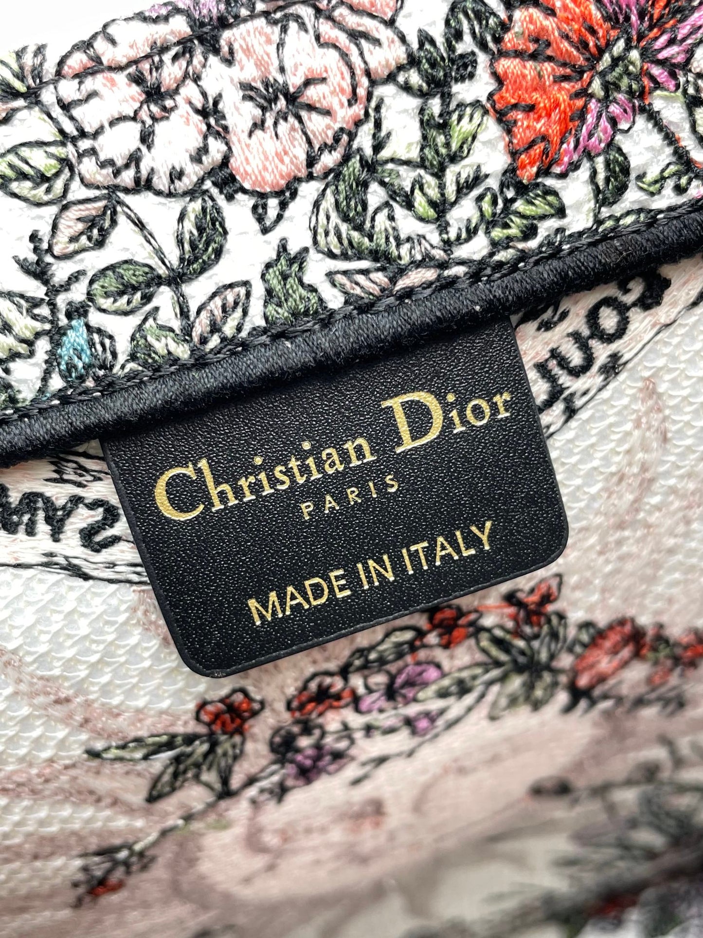 Christian Dior Book Tote Bag - Multicolor Toile de Jouy Embroidered Canvas
