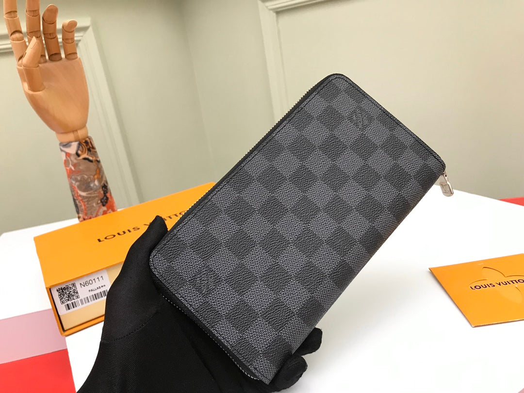 Louis Vuitton Damier Graphite Canvas Zippy XL Wallet - Black/Grey