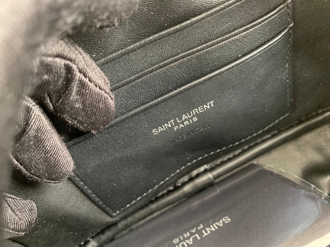 Saint Laurent Lou Camera Bag in Quilted Leather - Black