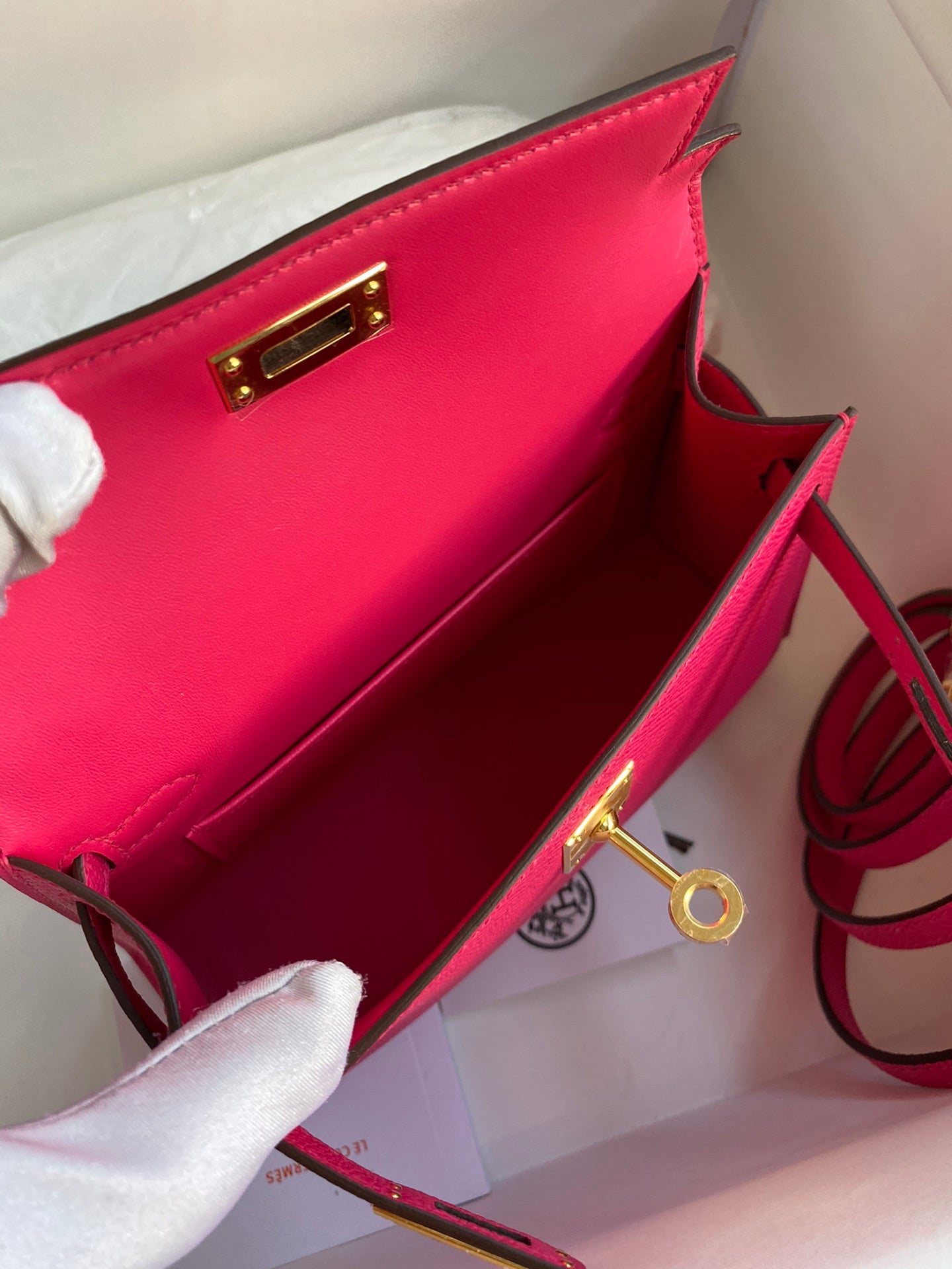 Hermès Kelly II Sellier 25 Rose Extreme Epsom Leather with Gold Hardware