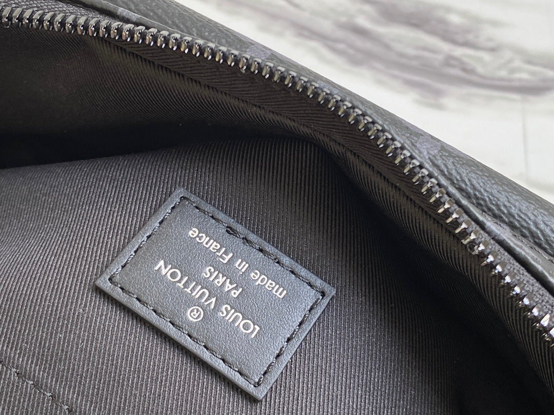 Louis Vuitton Monogram Eclipse Canvas Messenger Bag with Black Hardware