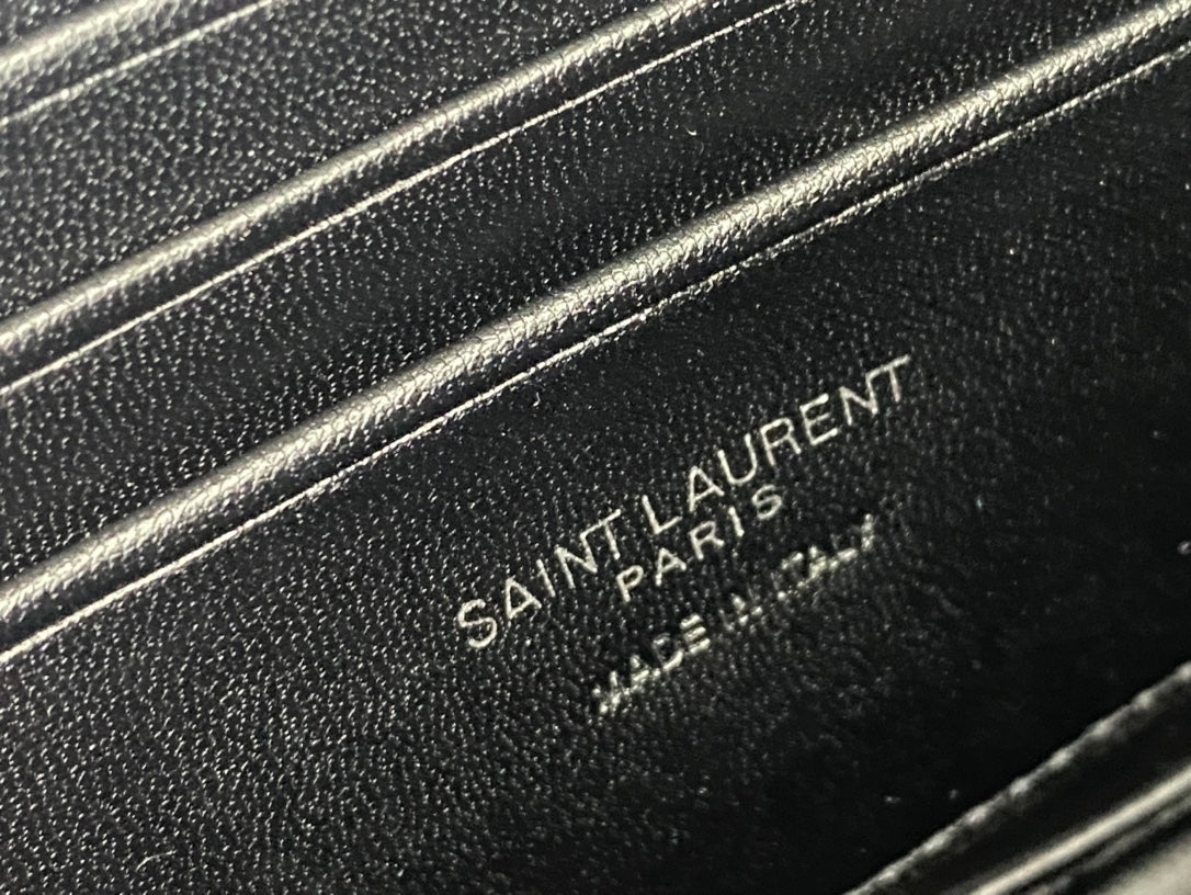 Saint Laurent Lou Quilted Leather Camera Bag - Black on Black