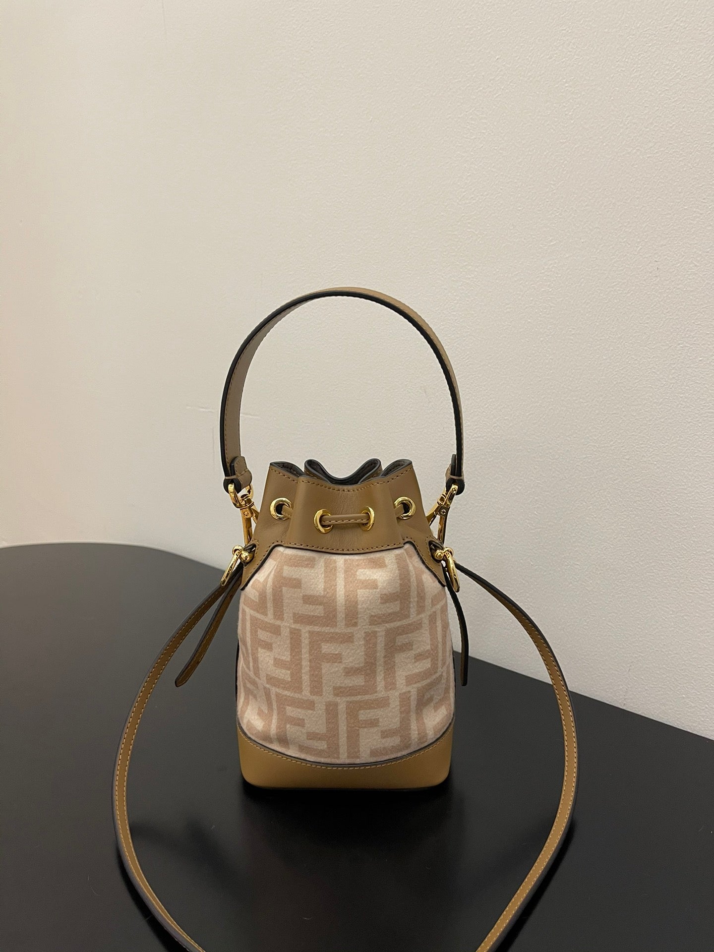 Fendi Mon Tresor Mini Bucket Bag - Beige FF Logo Canvas