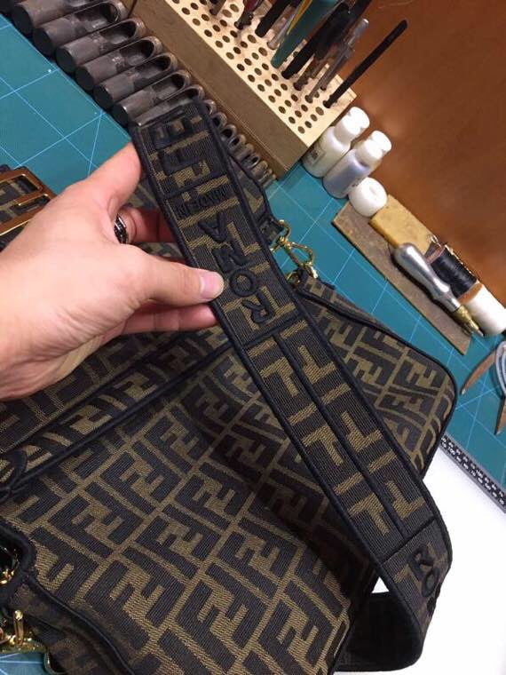 Fendi Vintage Zucca Monogram Canvas Baguette Shoulder Bag