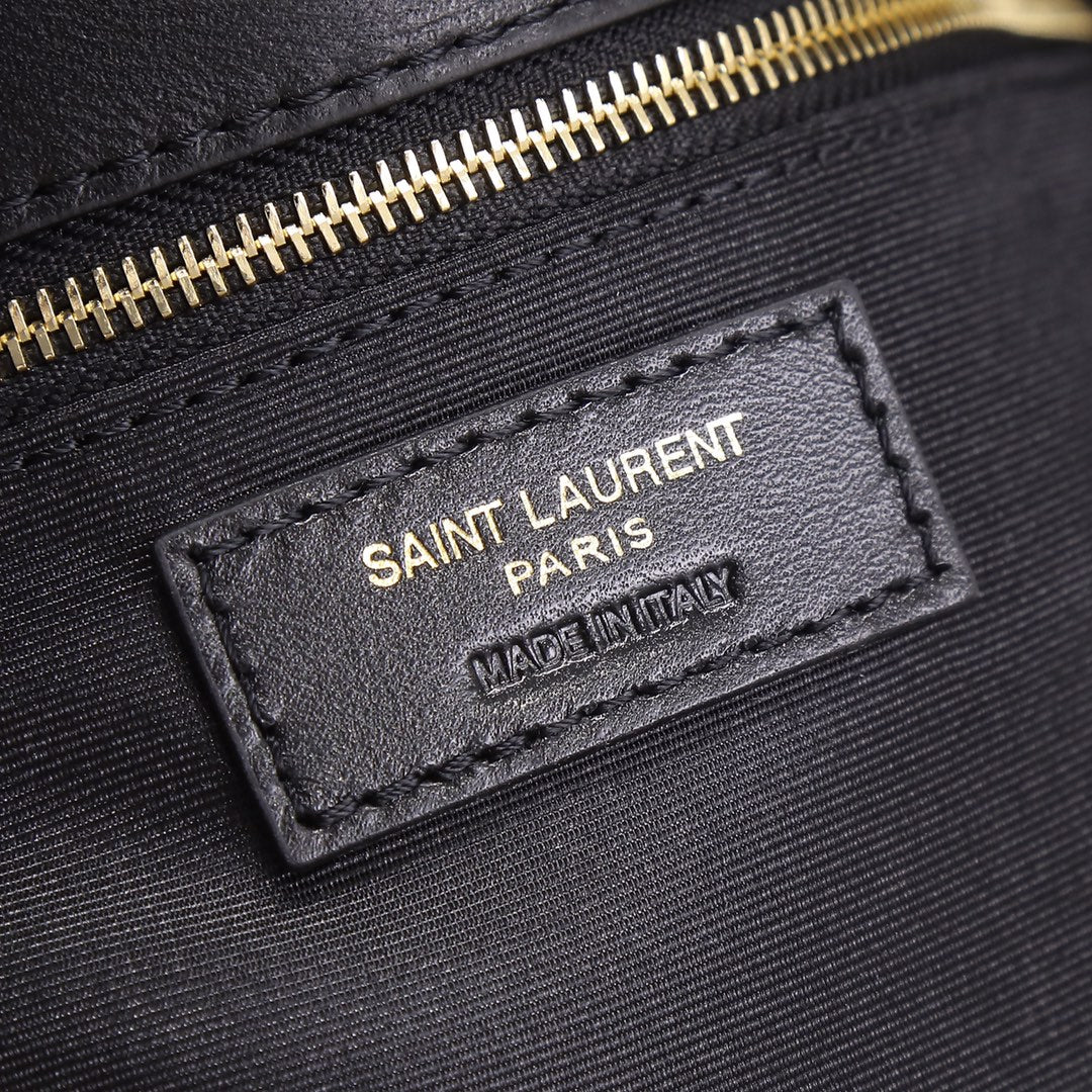 Saint Laurent Loulou Puffer Small Shoulder Bag in Black Quilted Leather