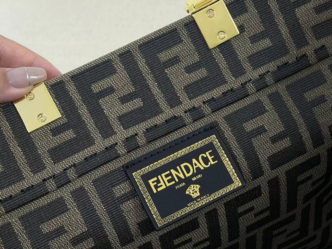 Fendace Fendi x Versace Sunshine Shopper Tote Bag - FF Monogram Medusa