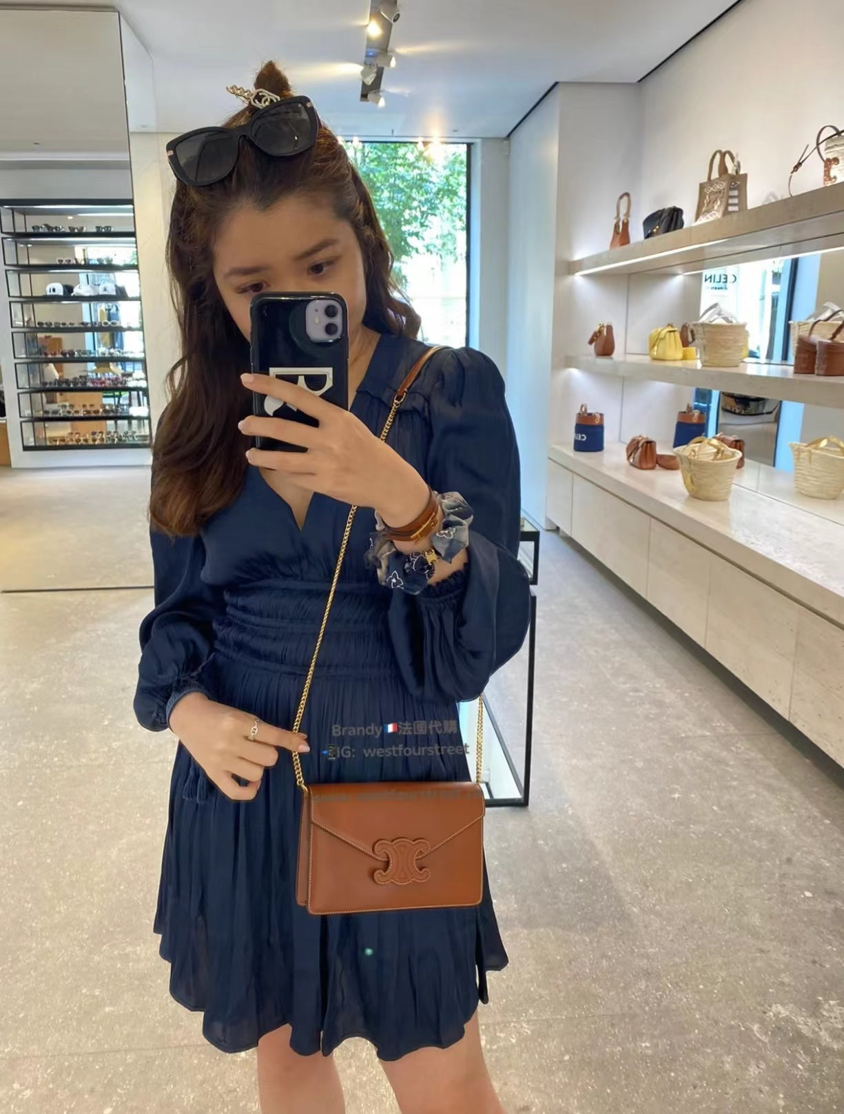 Women's Tan Leather Crossbody Mini Bag - Small Brown Shoulder Purse
