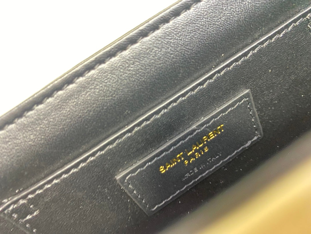 Saint Laurent Small Solferino Satchel in Box Leather - White