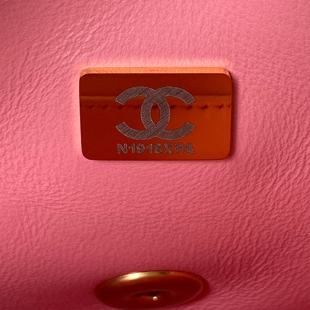 Chanel Mini Rectangular Flap Bag - Pink Quilted Lambskin with Gold-Tone Hardware