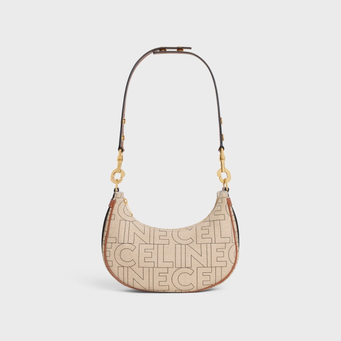 Celine Ava Bag in Textile with Logo Pattern and Calfskin Trim