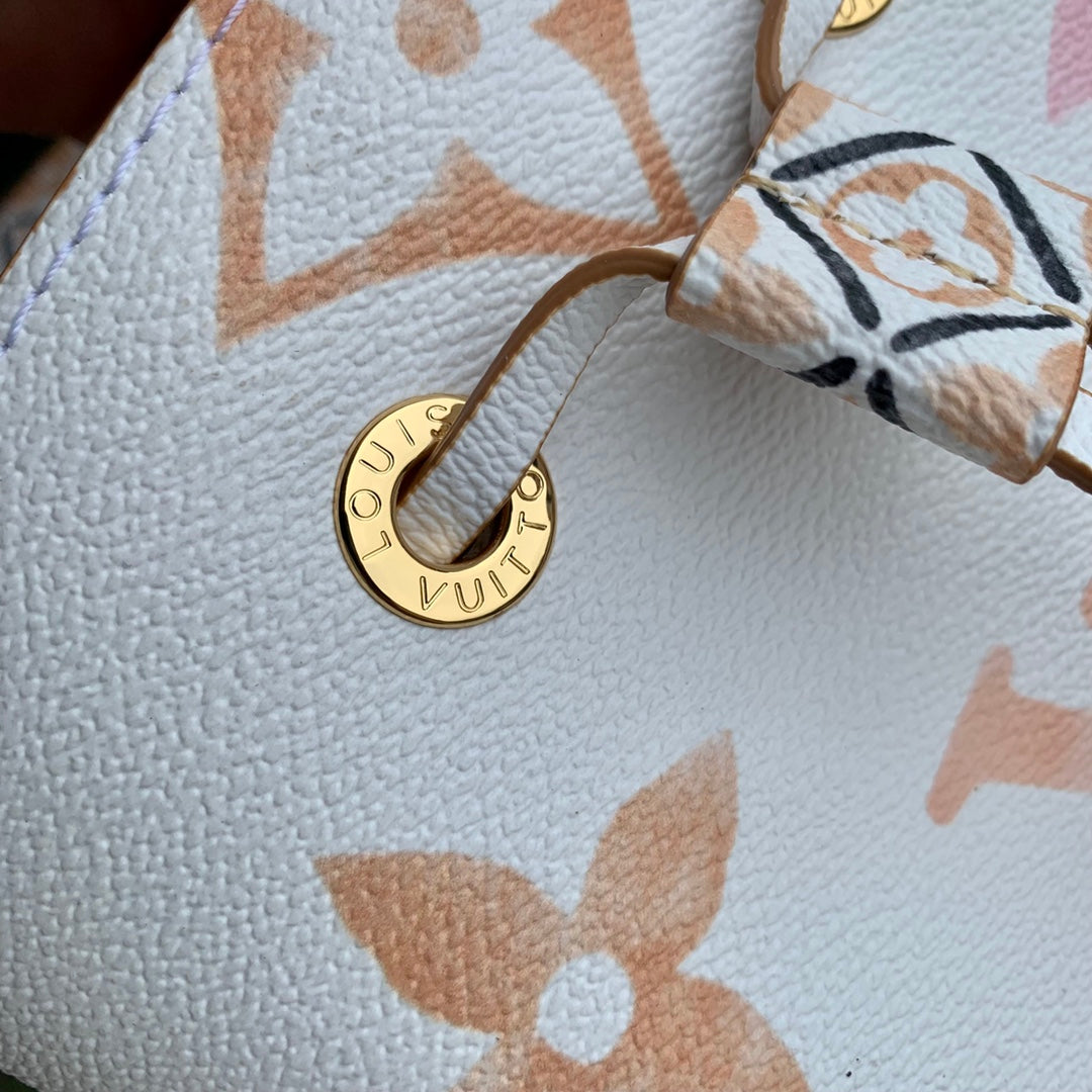 Louis Vuitton NéoNoé BB Bucket Bag - White & Pink Gradient Monogram Canvas