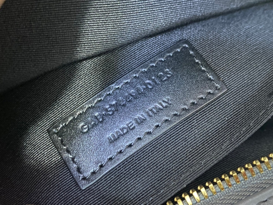 Saint Laurent Lou Camera Bag in Quilted Leather - Light Blue-Grey