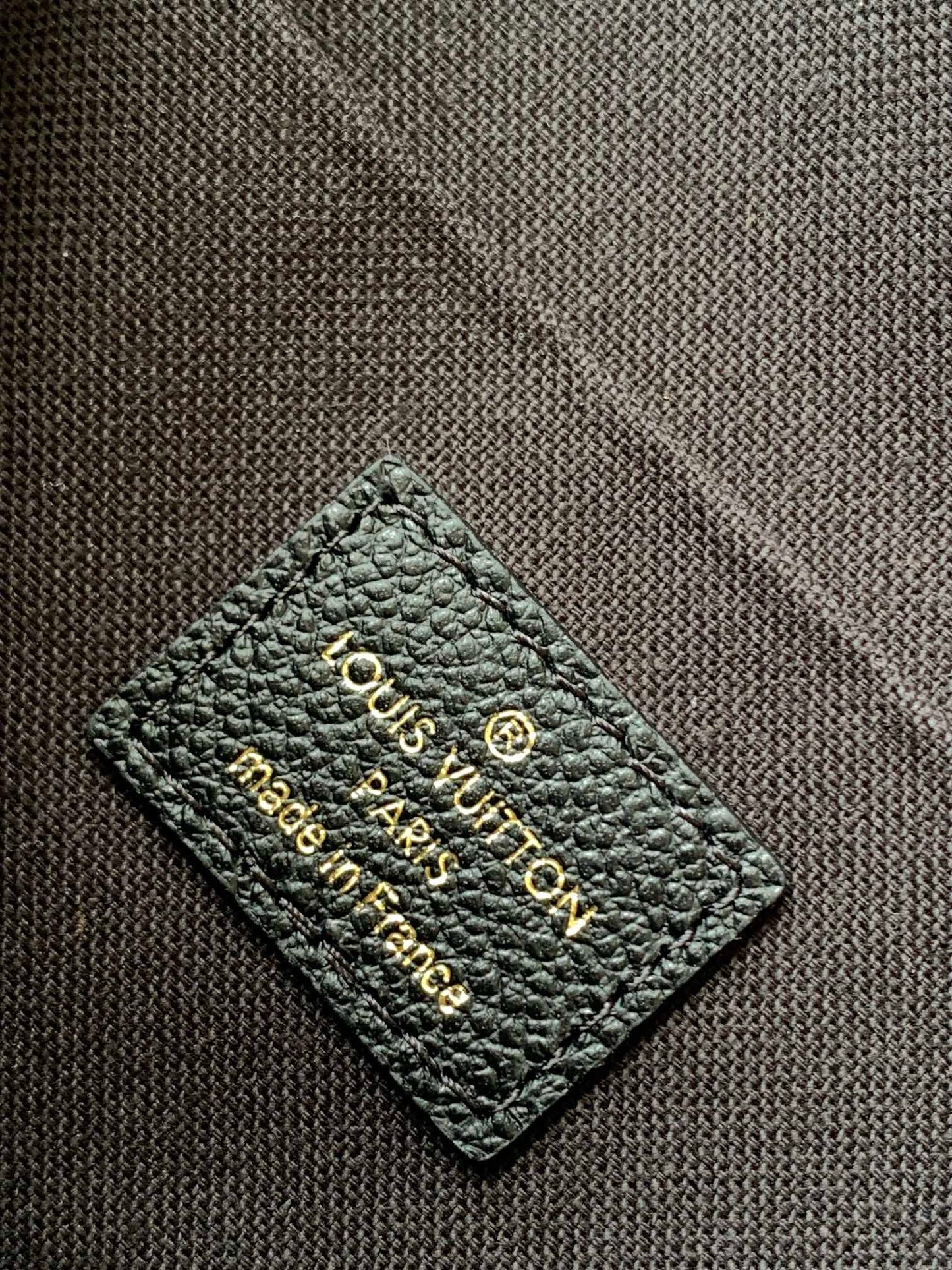 Louis Vuitton Black Monogram Embossed Leather Crossbody Clutch Bag with Gold Chain