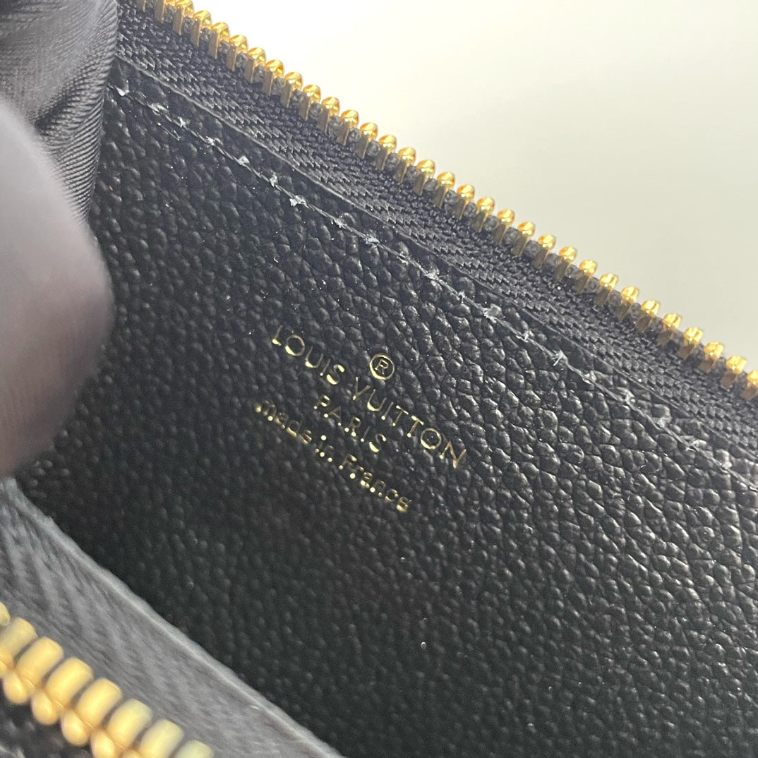 Louis Vuitton Recto Verso Card Holder Monogram Empreinte Leather Black