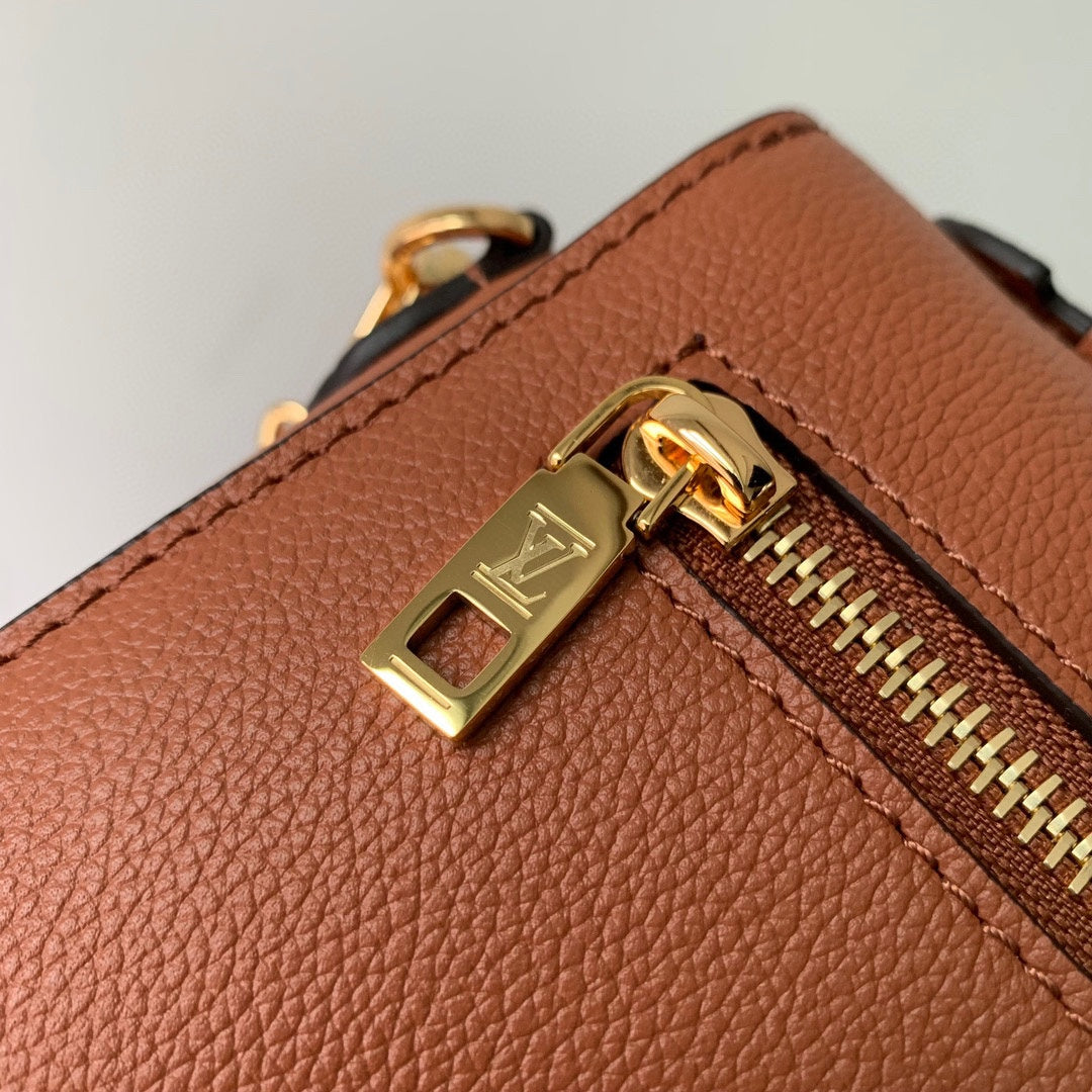 Louis Vuitton Lockme Tender Cognac Grained Calfskin Leather Crossbody Bag