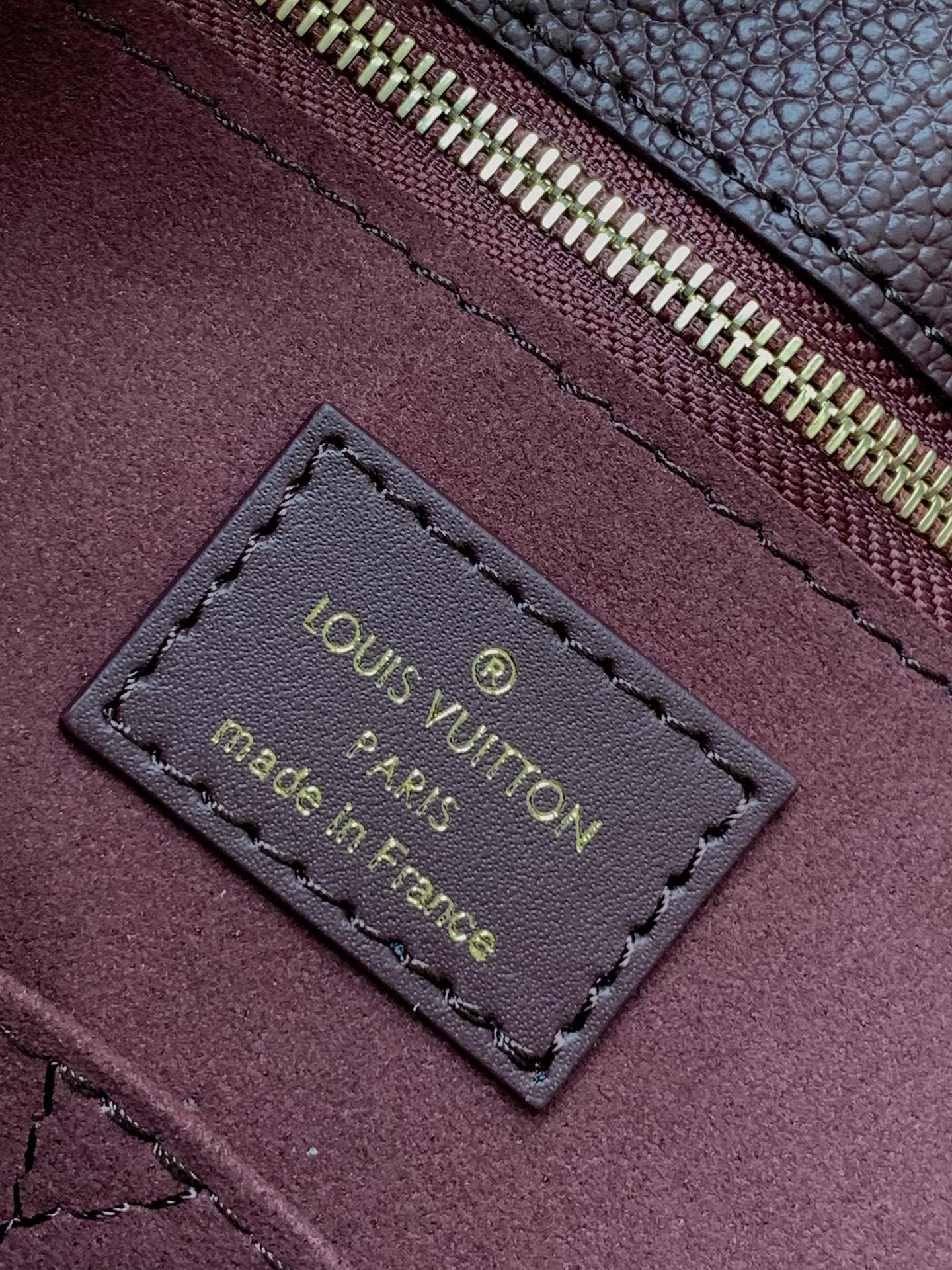 Louis Vuitton Onthego MM Monogram Empreinte Leather Tote Bag - Wine/Burgundy