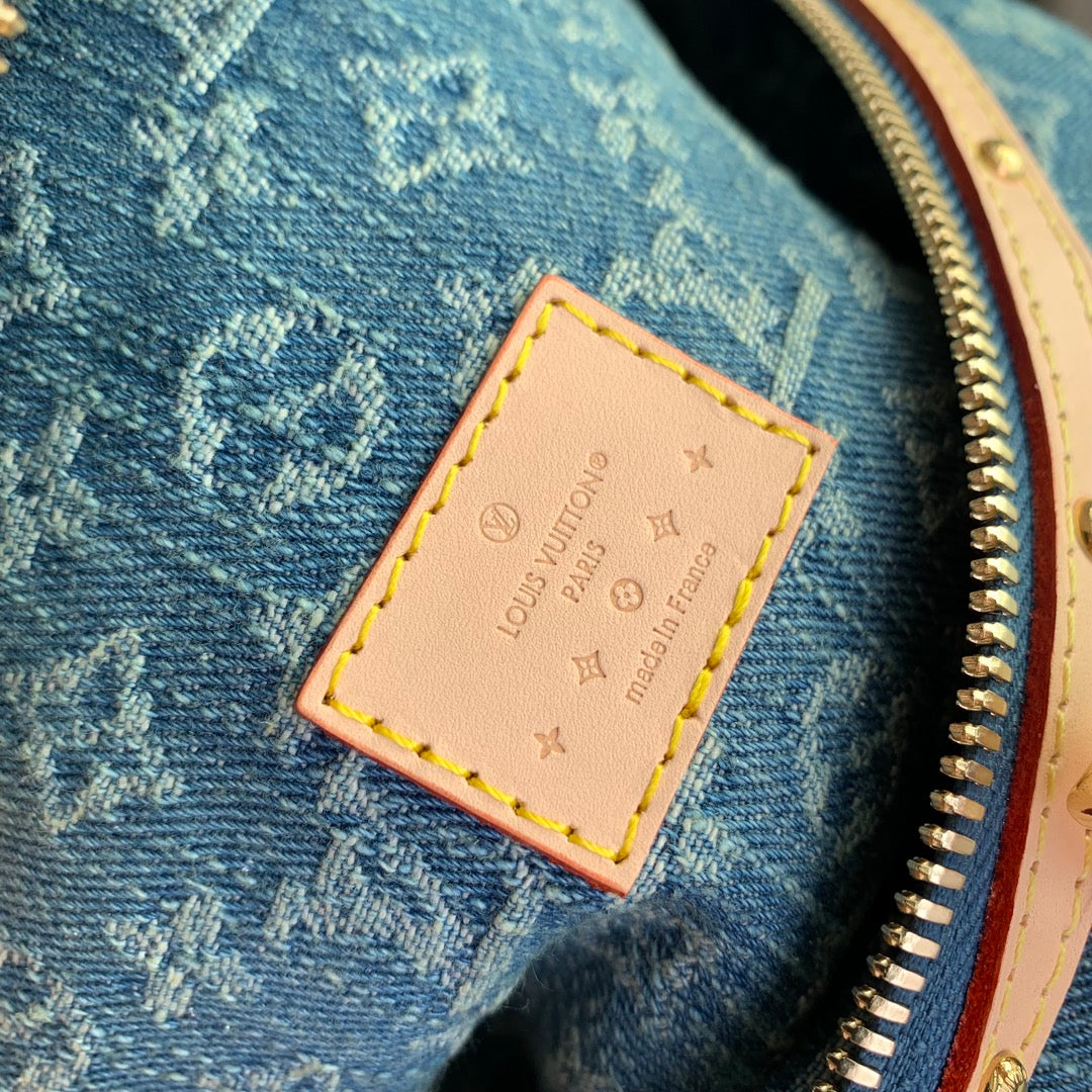 Louis Vuitton Monogram Denim High Rise Belt Bag - Blue