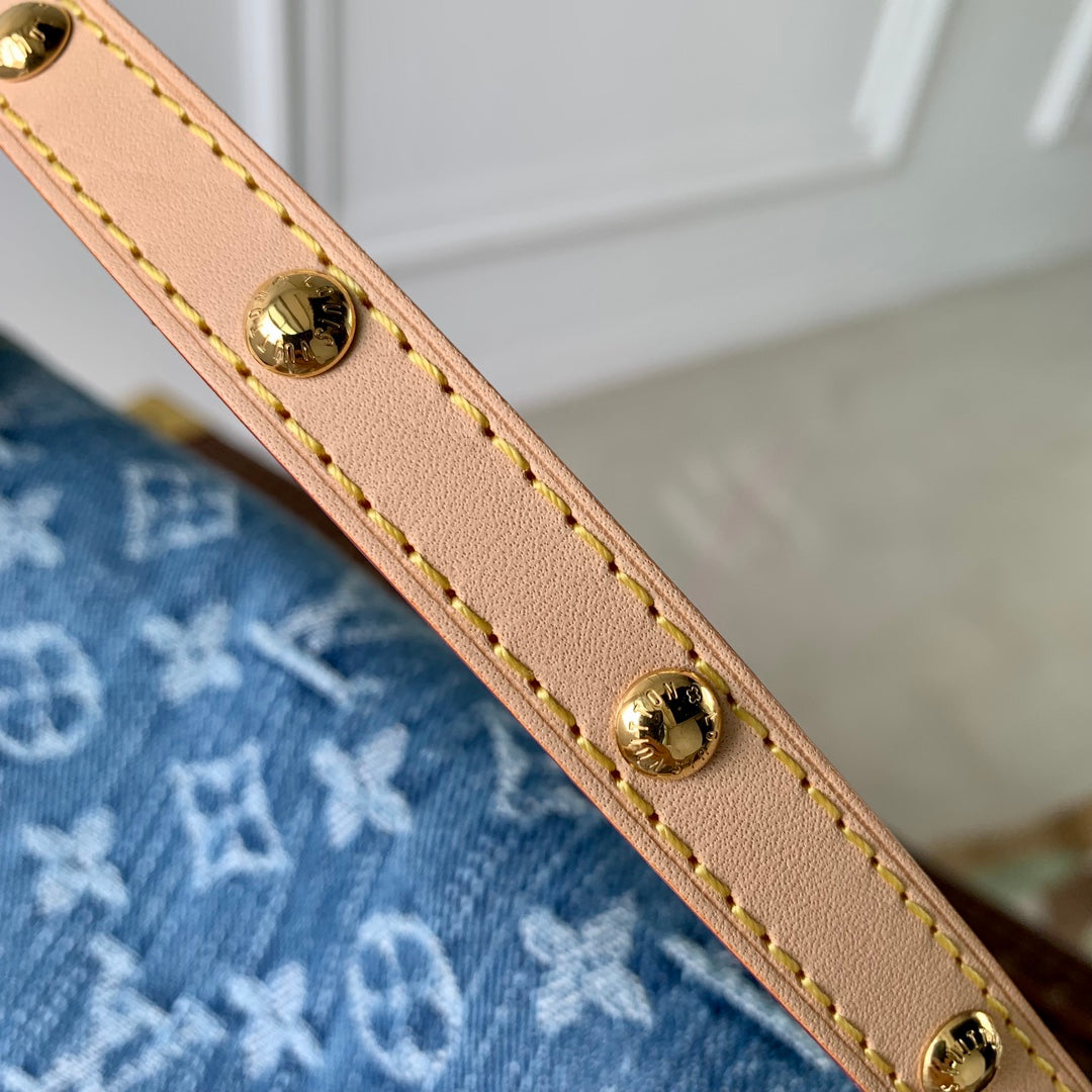 Louis Vuitton Pre-Owned Monogram Denim Pleaty Bag Blue Handbag