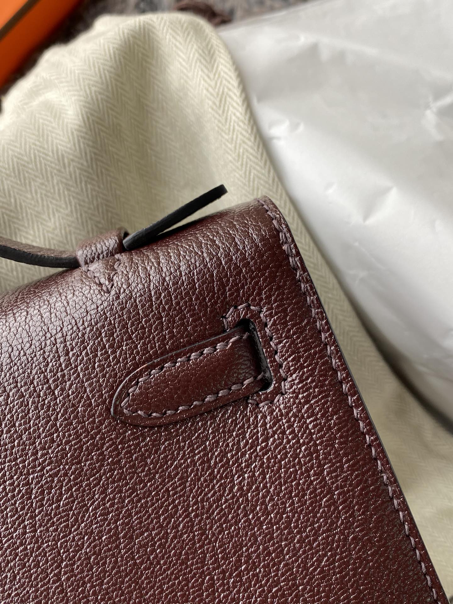 Hermès Kelly To Go Wallet - Burgundy Epsom Leather with Palladium Hardware