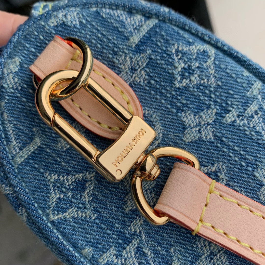 Louis Vuitton Nano Speedy Bag - Monogram Denim Blue