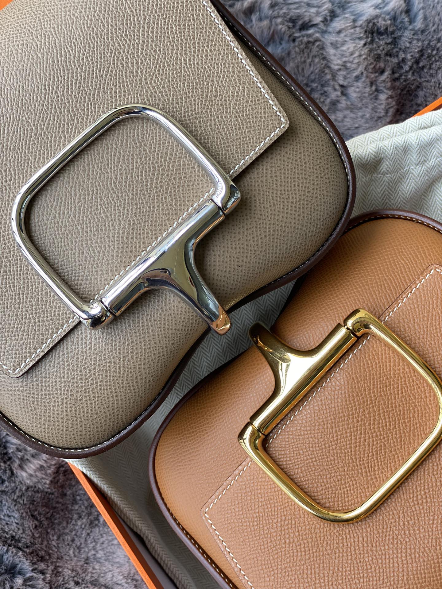 Hermès Della Cavalleria Mini Leather Crossbody Bag - Luxury Designer Handbag