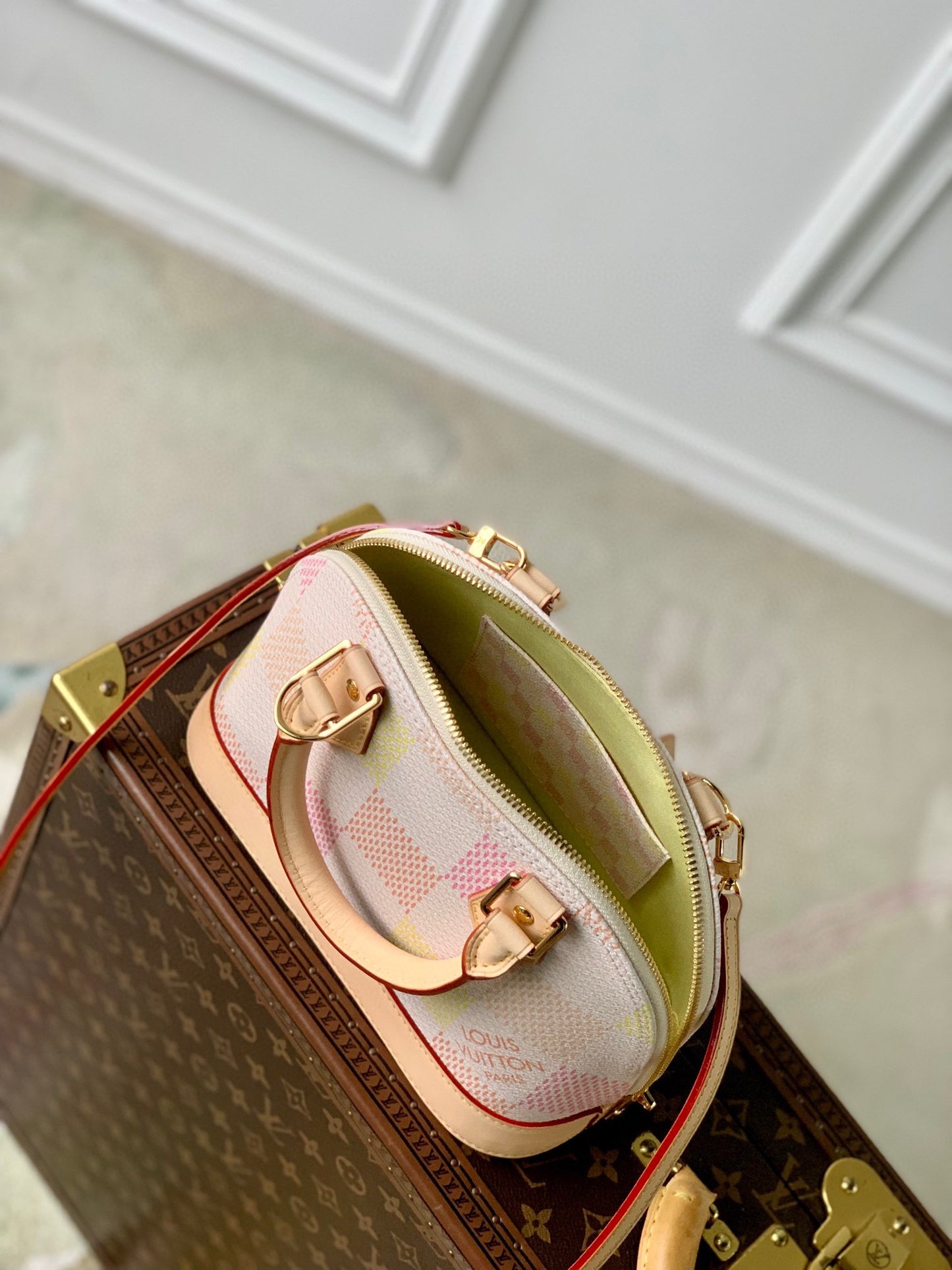 Louis Vuitton Alma BB Damierlicious Pastel Damier Azur Canvas Handbag