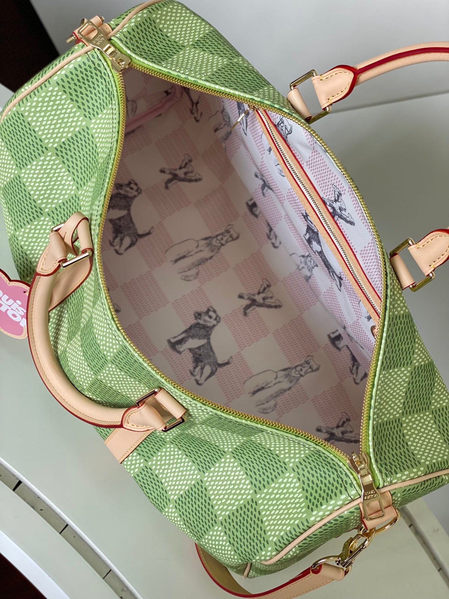 Louis Vuitton Pharrell Williams Speedy P9 Bandoulière 40 Damier Pop Green