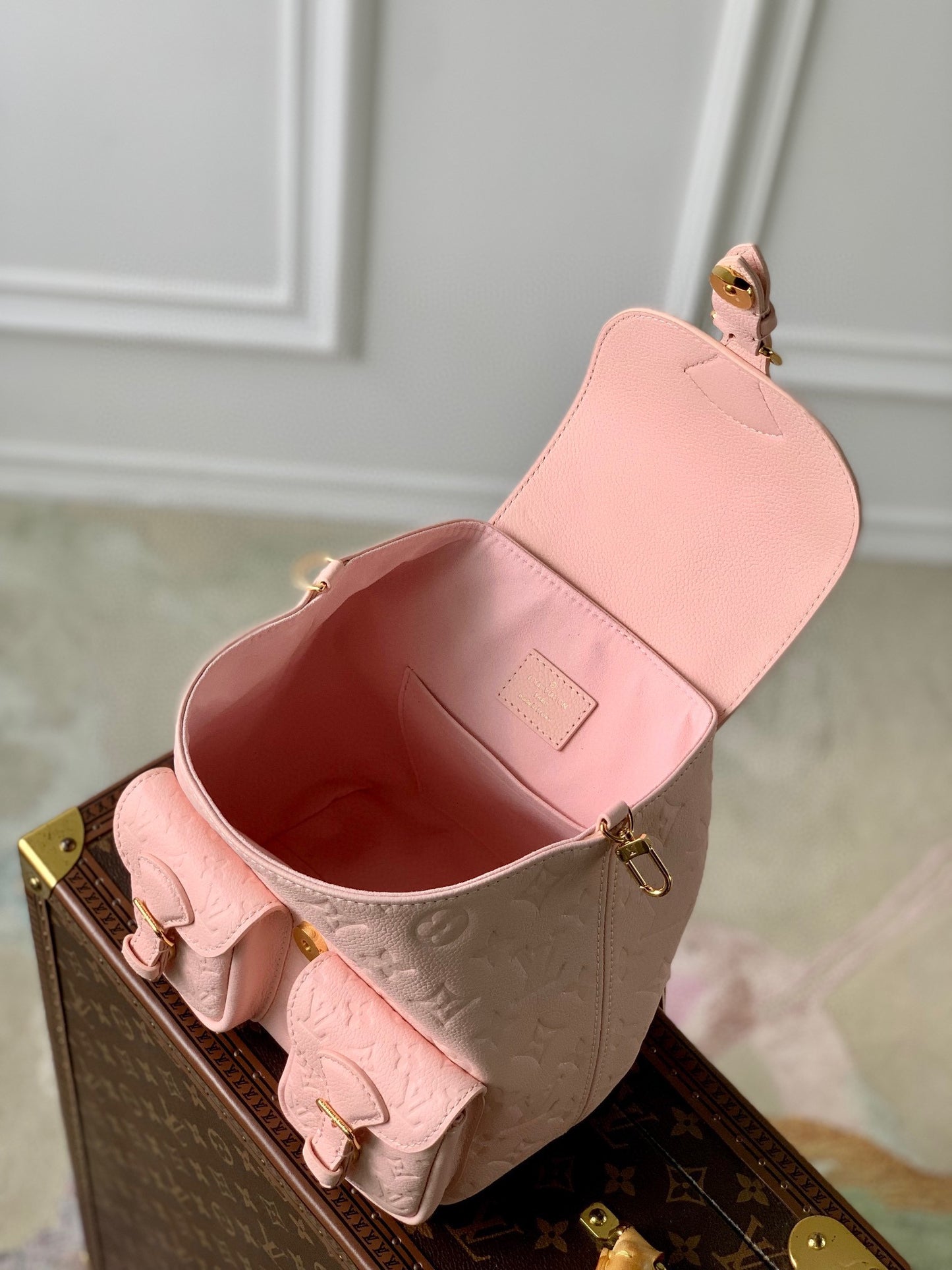 Louis Vuitton Monogram Empreinte Pink Mini Christopher Backpack
