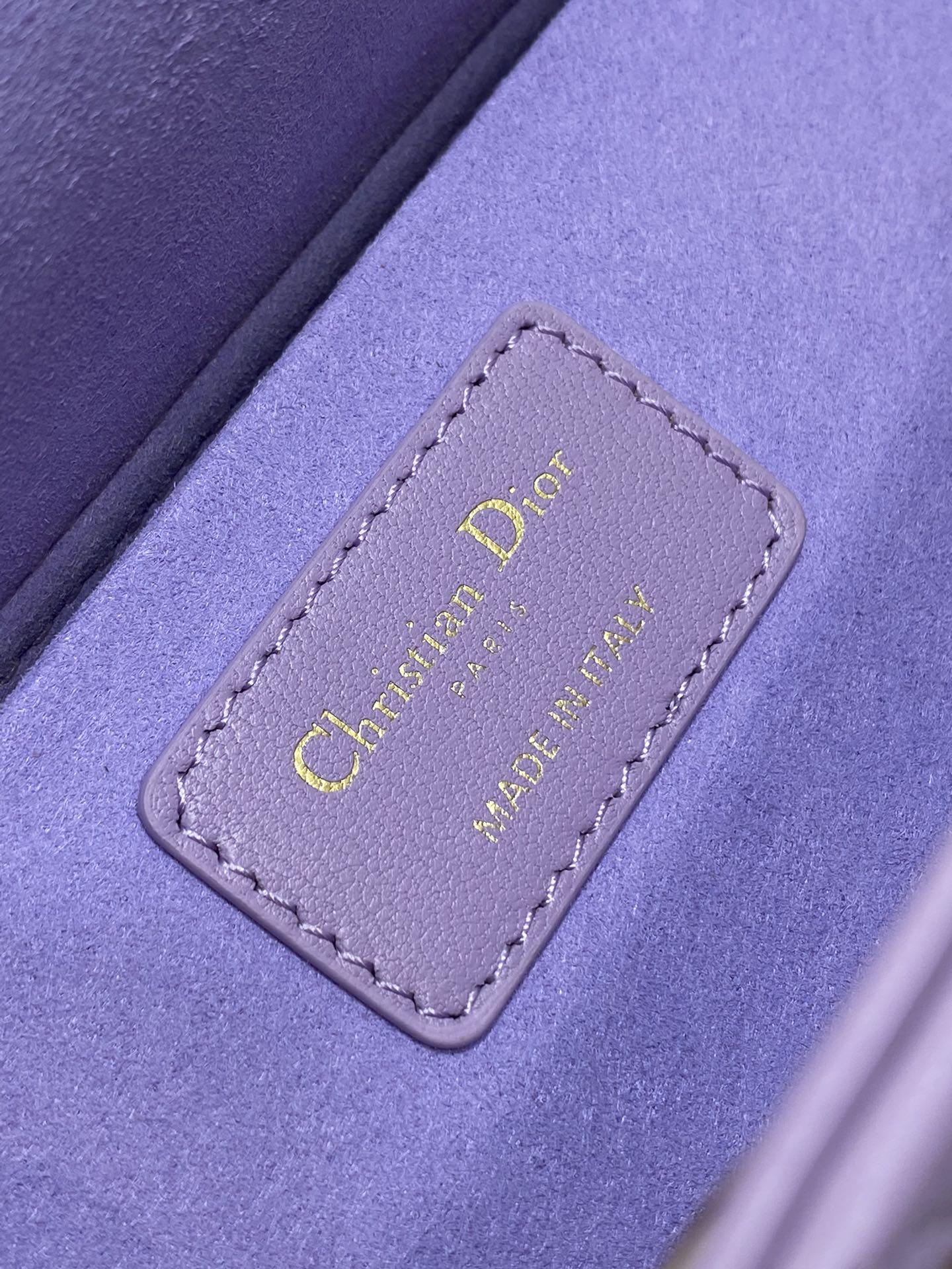Christian Dior Lady D-Joy Bag Lilac Cannage Lambskin Gold Hardware