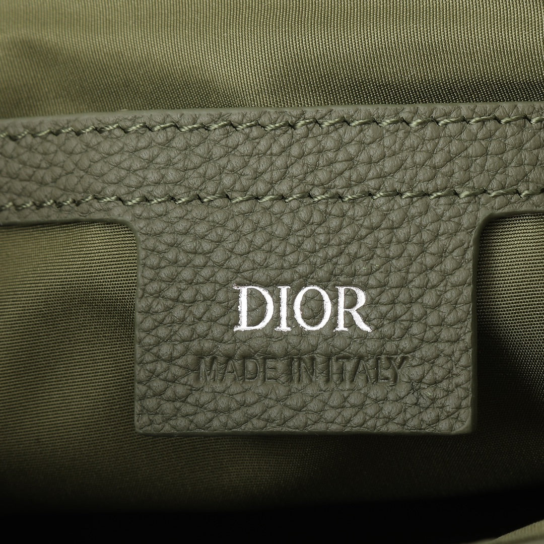Dior Safari Messenger Bag Khaki Green CD Diamond Canvas Crossbody
