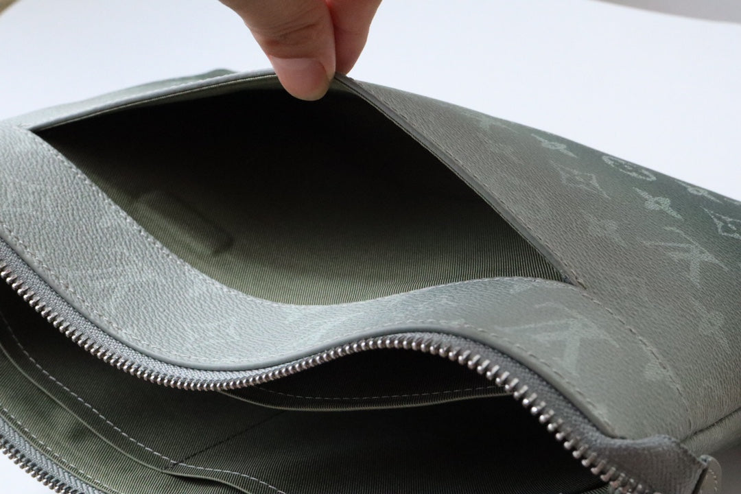 Louis Vuitton Monogram Gradient Clutch Bag - Green and Blue Ombre Designer Pouch