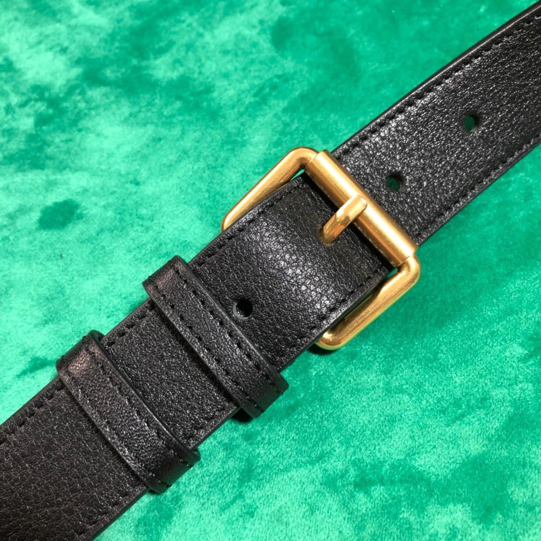 Gucci GG Marmont Matelassé Multi-Pouch Belt Bag in Black Leather