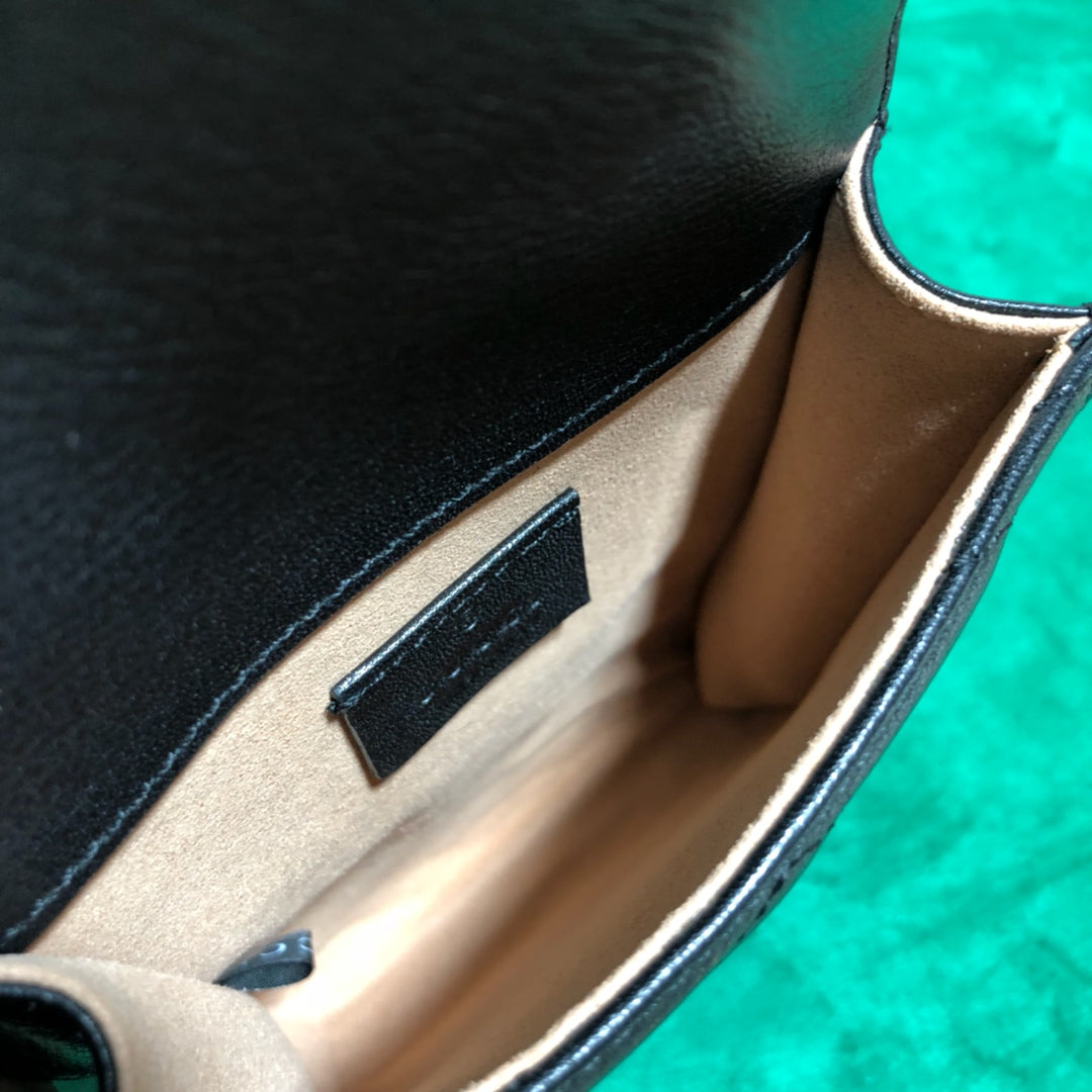 Gucci GG Marmont Matelassé Multi-Pouch Belt Bag in Black Leather
