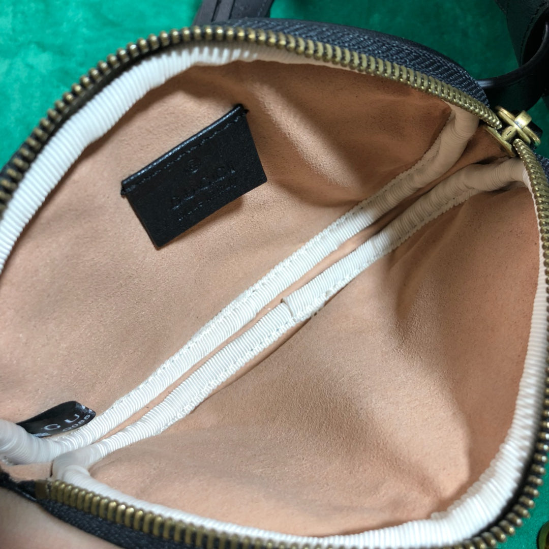 Gucci GG Marmont Matelassé Multi-Pouch Belt Bag in Black Leather