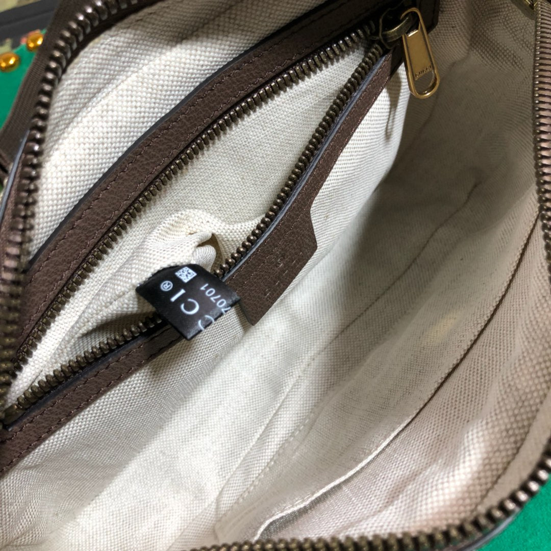 Gucci Ophidia Small Belt Bag in GG Supreme Canvas with Web Detail
